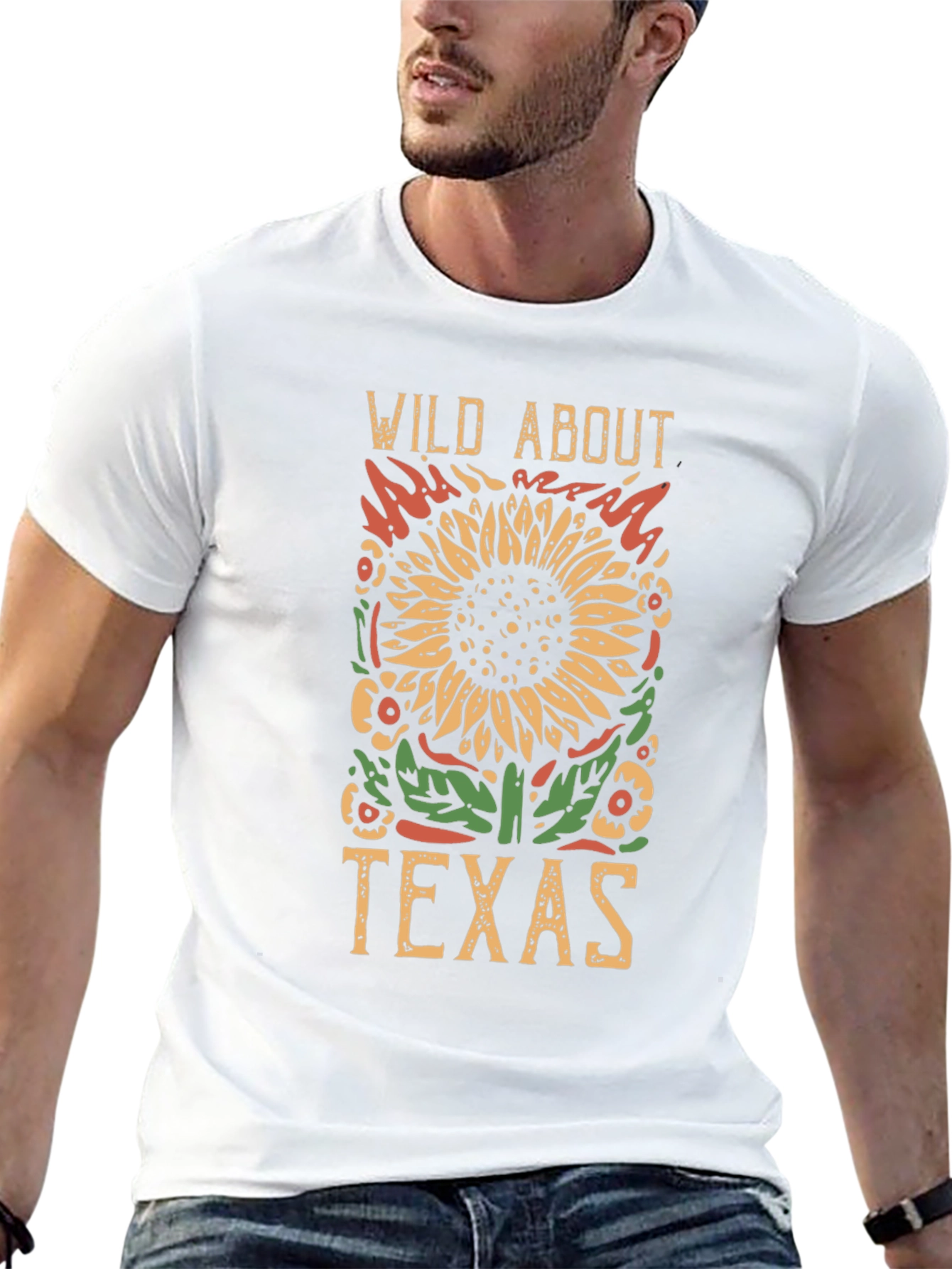 Wild About Texas Graphic Tee - Black Cotton T-Shirt