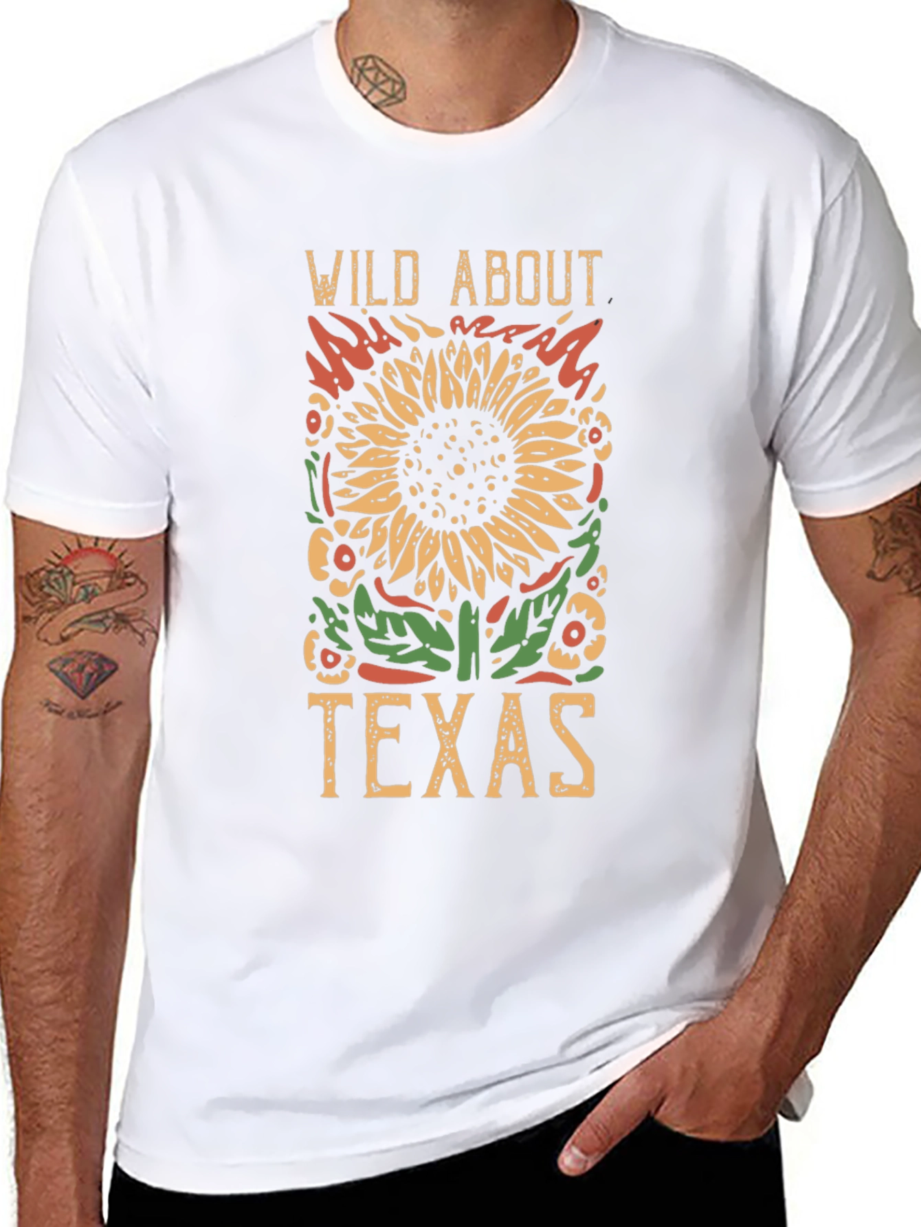 Wild About Texas Graphic Tee - Black Cotton T-Shirt