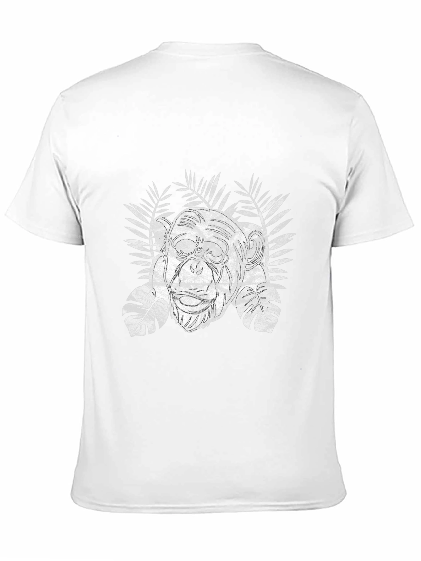 Tropical Grunge Graphic Tee - Black Cotton Blend T-Shirt