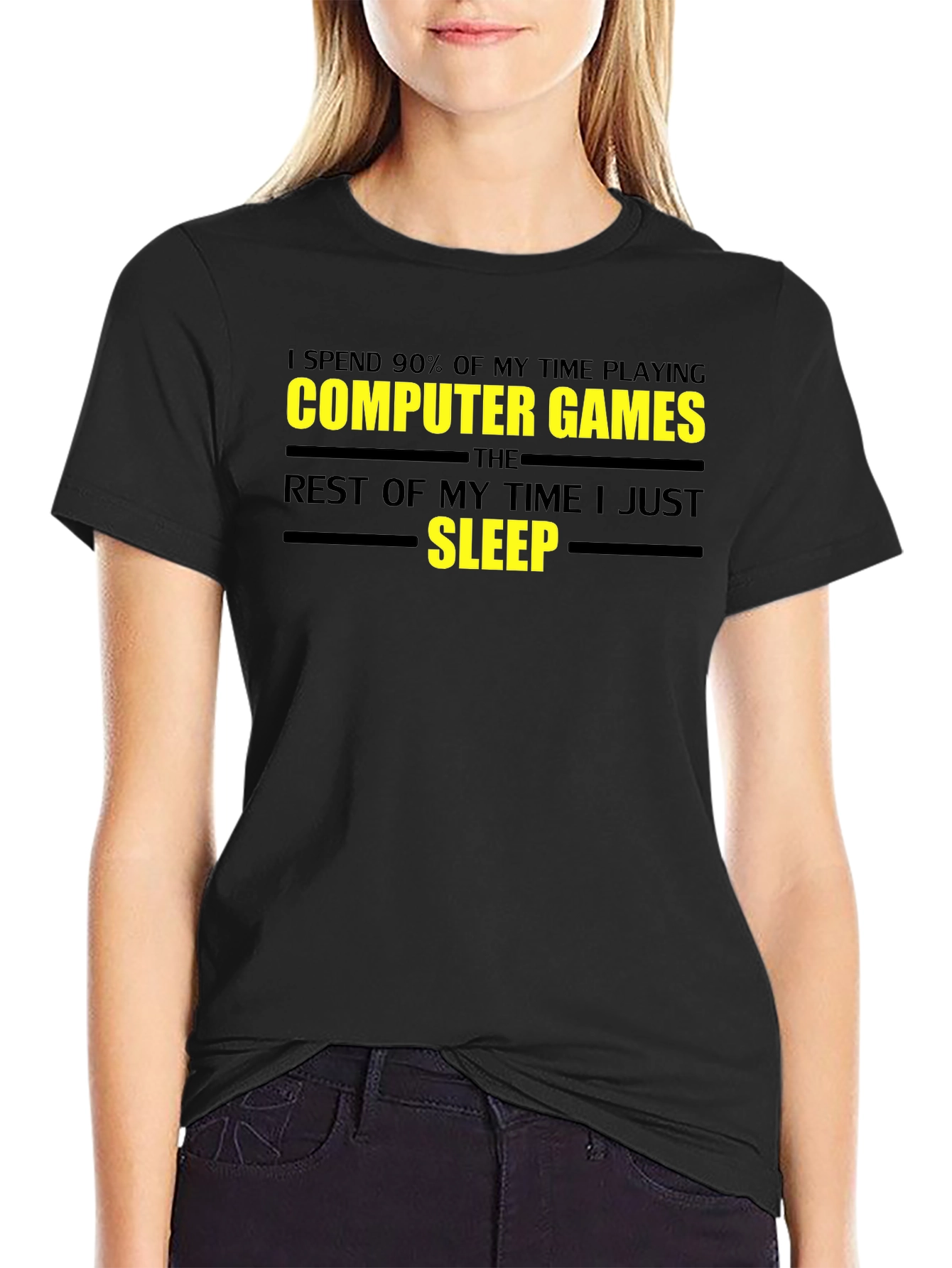 Gamer T-Shirt - Sleep Computer Games Graphic Tee