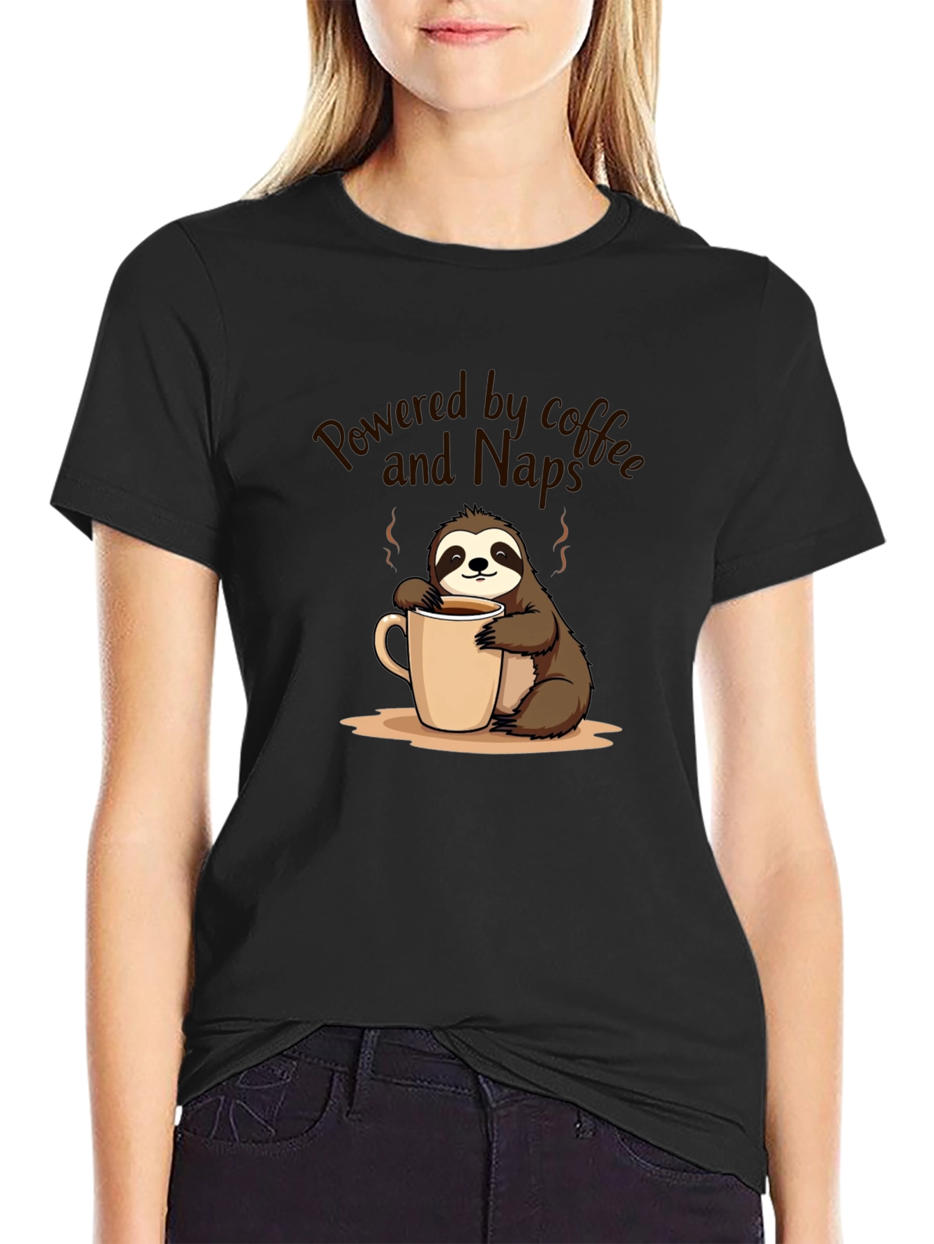 Powered by Coffee and Naps Sloth T-Shirt