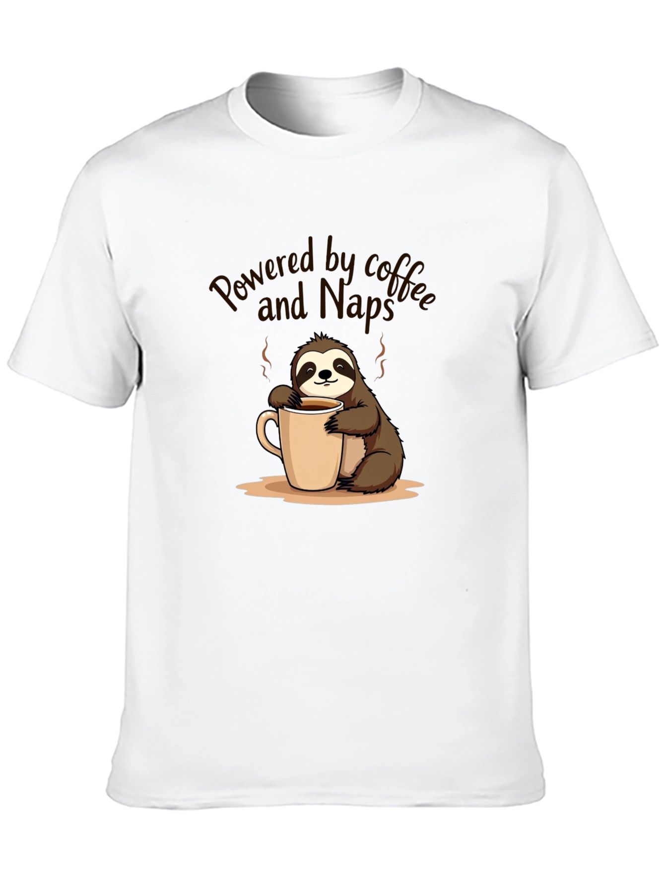 Powered by Coffee and Naps Sloth T-Shirt