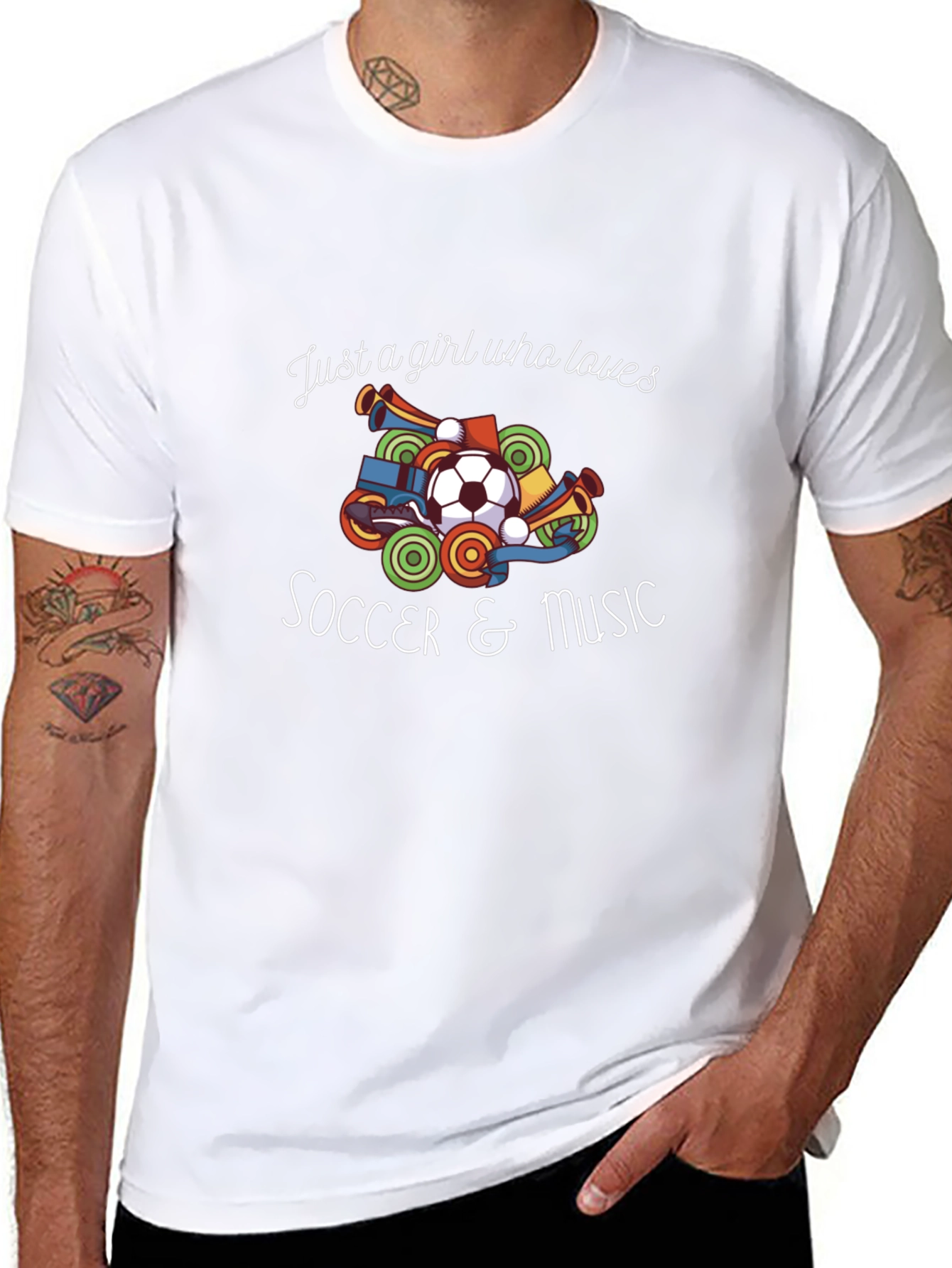 Soccer & Music Girls T-Shirt