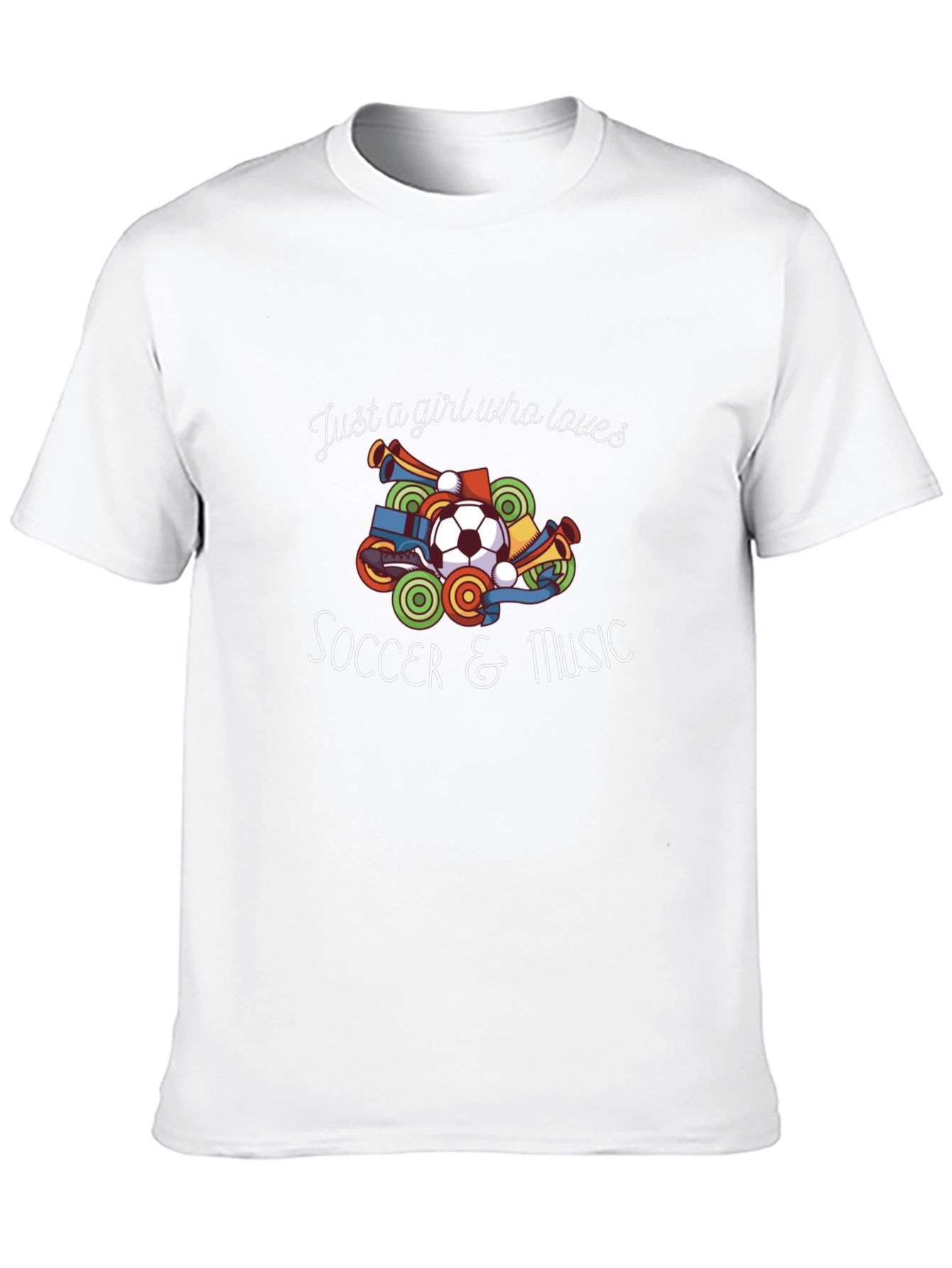 Soccer & Music Girls T-Shirt