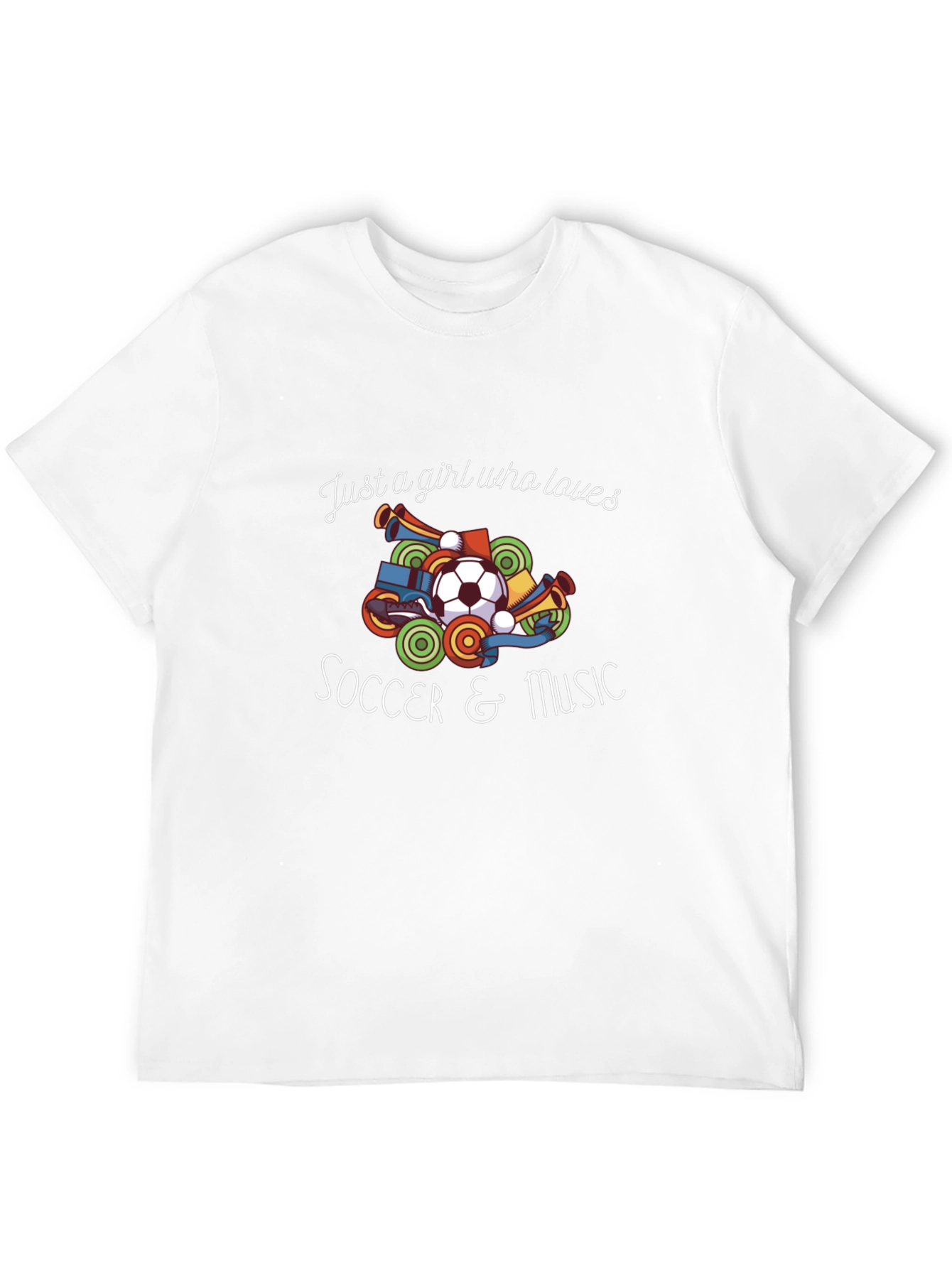 Soccer & Music Girls T-Shirt