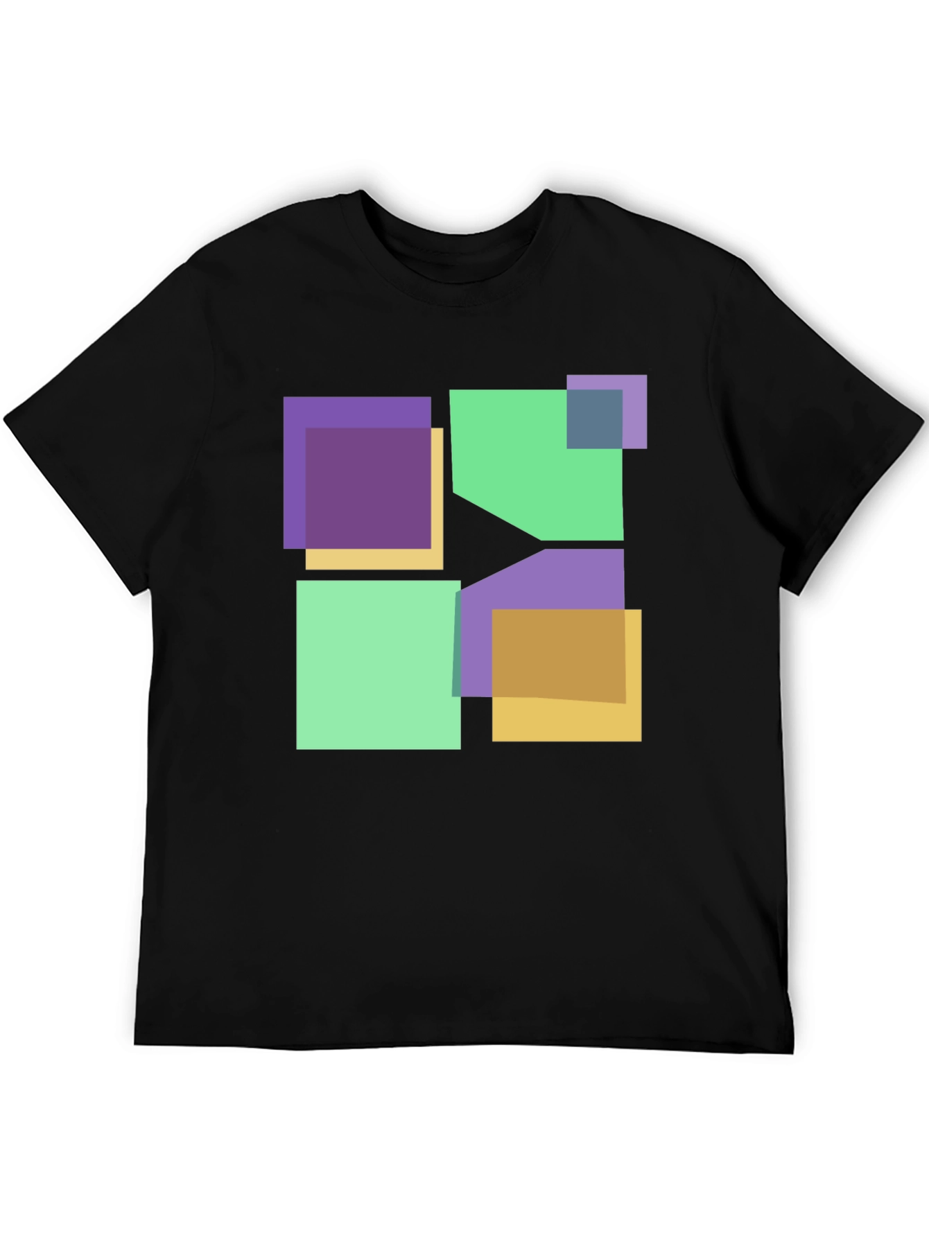 Geometric Squares Graphic T-Shirt
