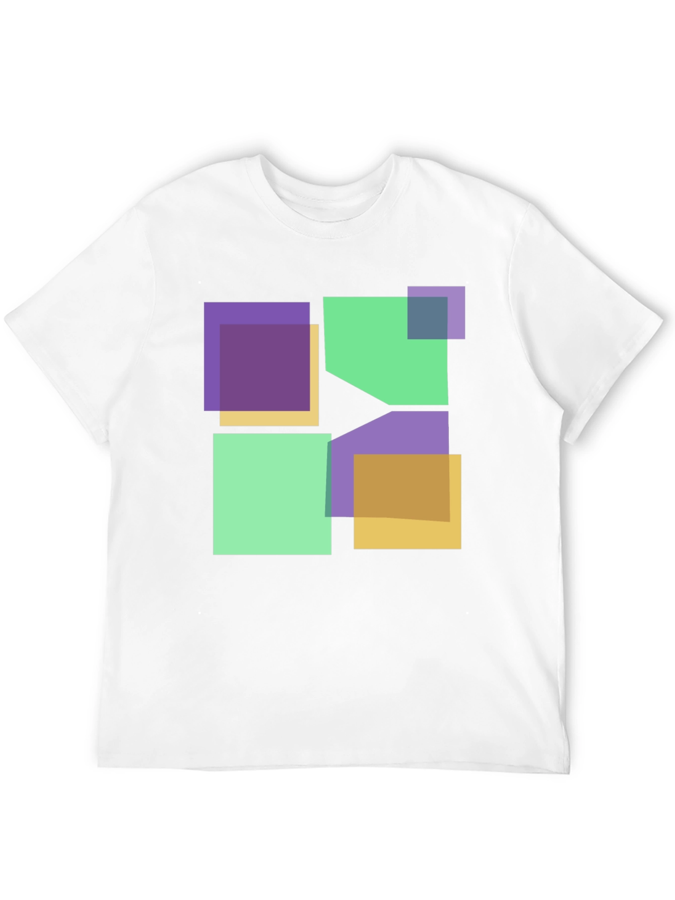 Geometric Squares Graphic T-Shirt