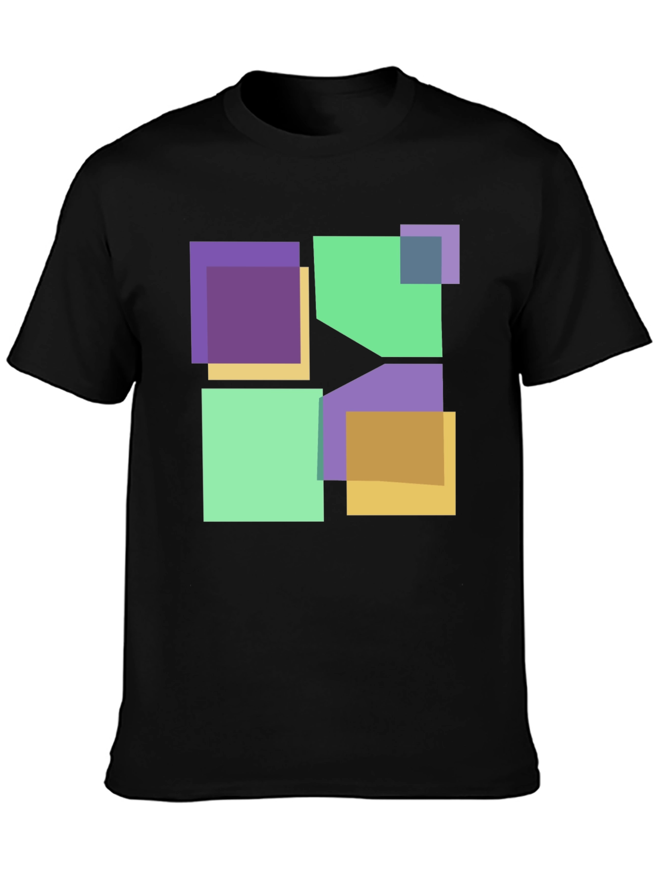 Geometric Squares Graphic T-Shirt