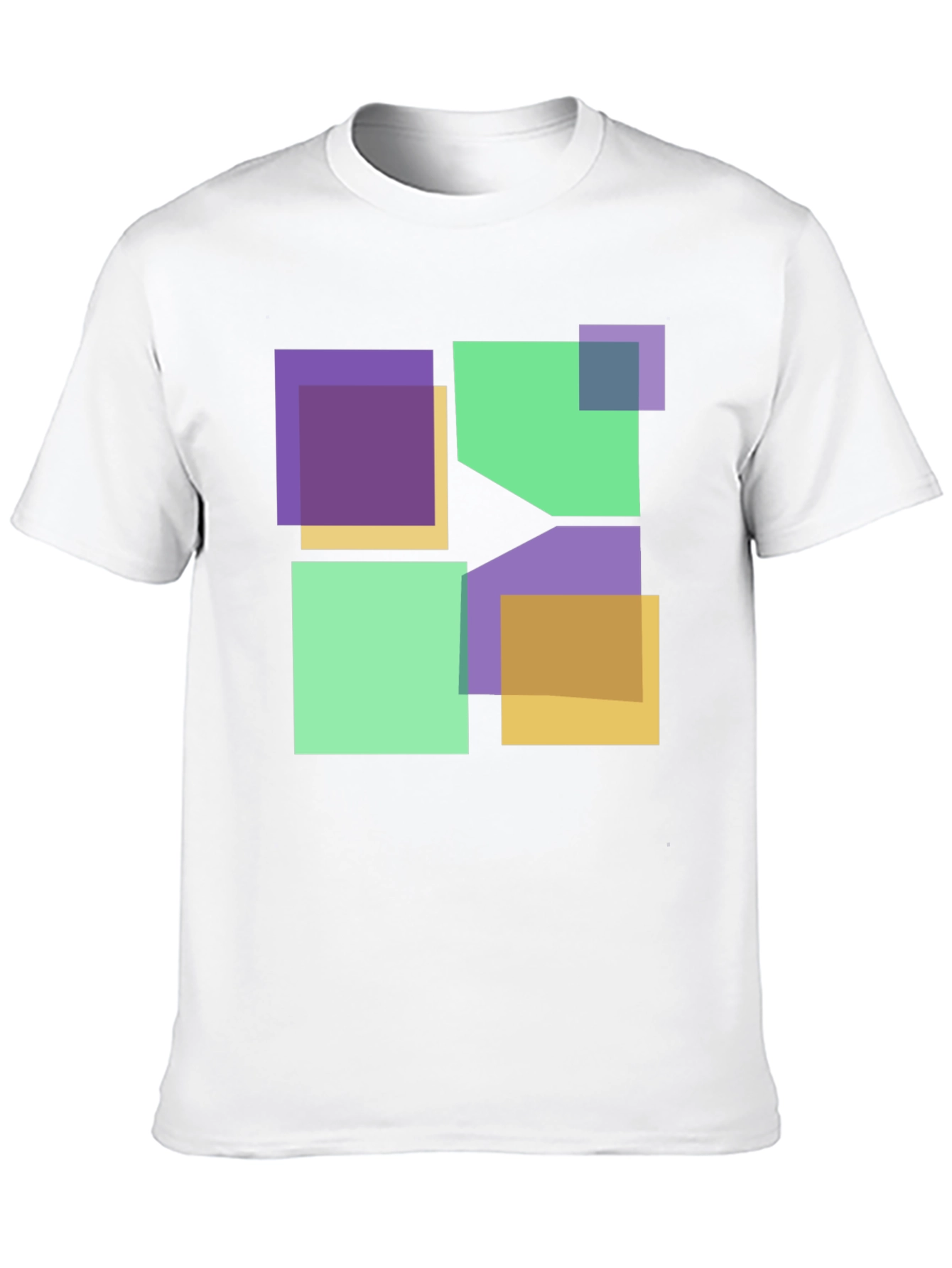 Geometric Squares Graphic T-Shirt