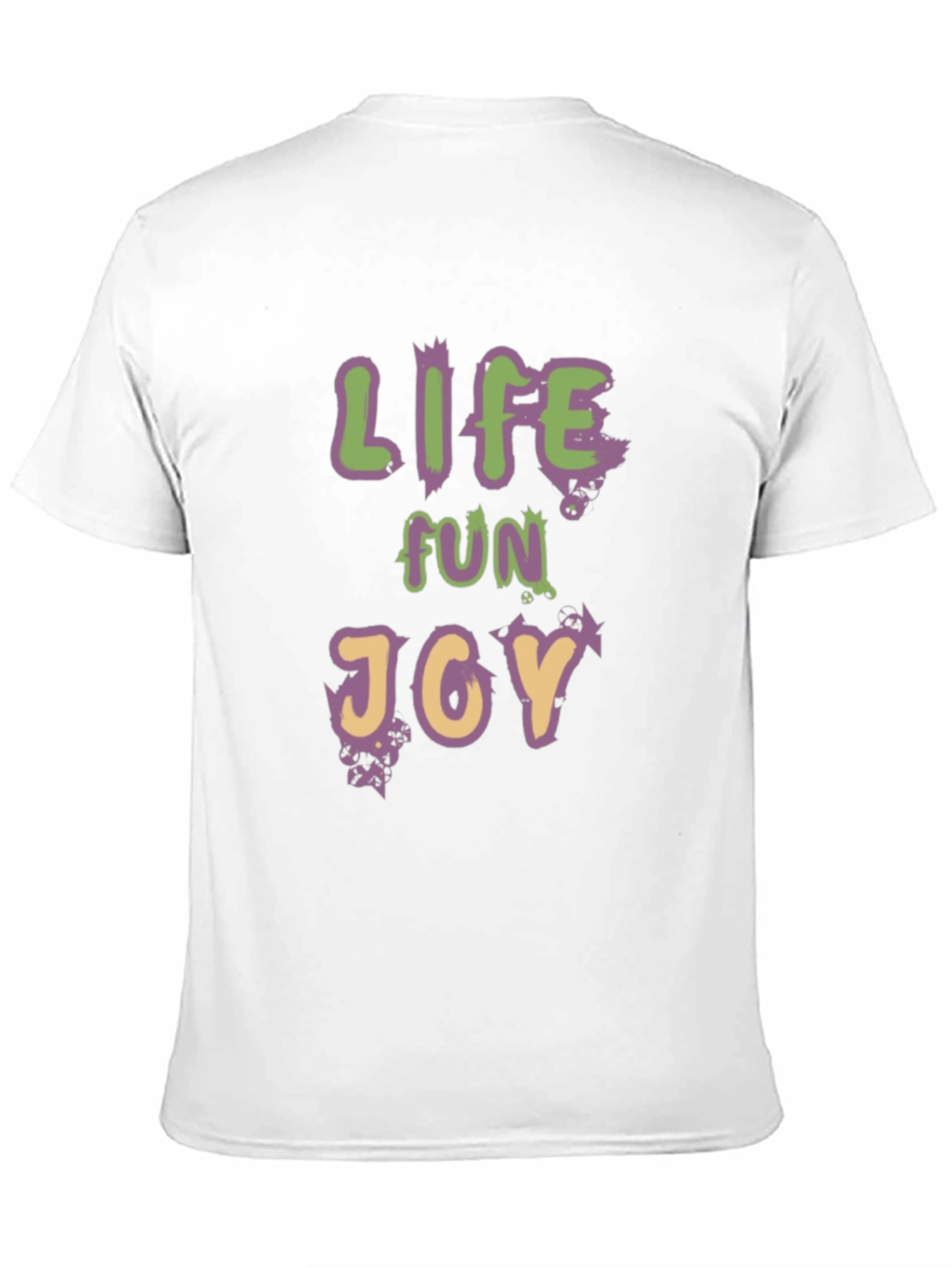Life Fun Joy Graphic Tee - Black Casual T-Shirt