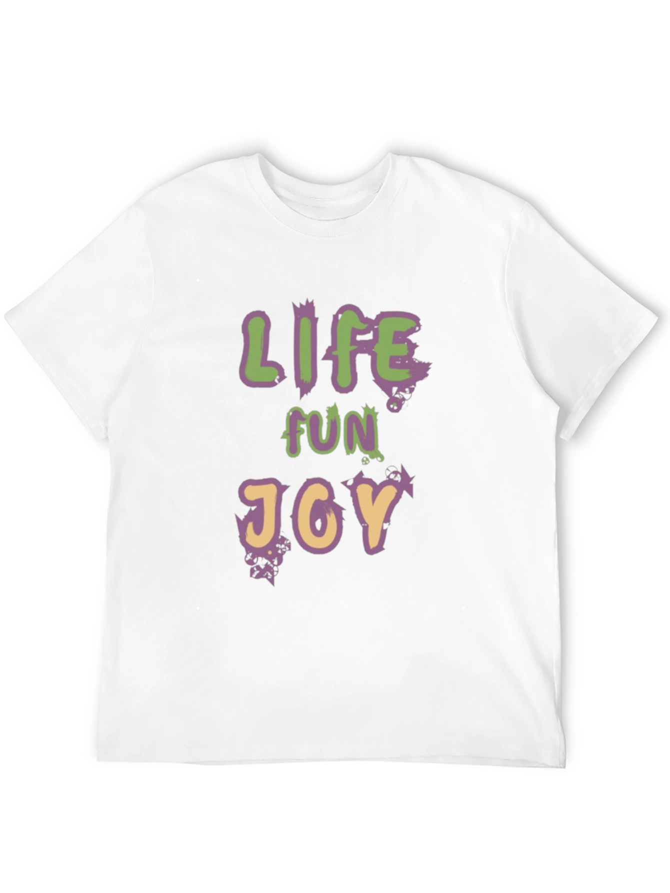 Life Fun Joy Graphic Tee - Black Casual T-Shirt