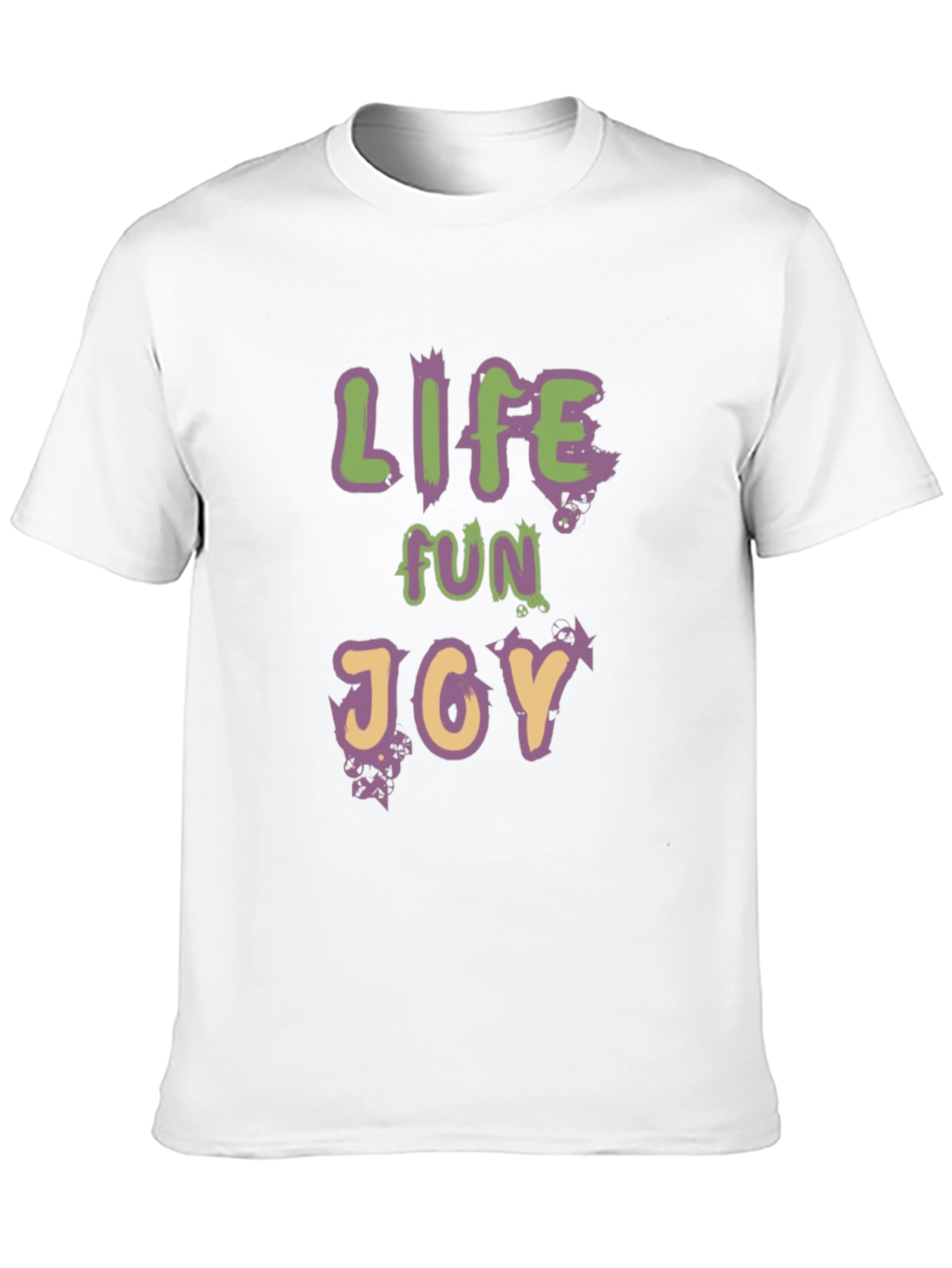 Life Fun Joy Graphic Tee - Black Casual T-Shirt