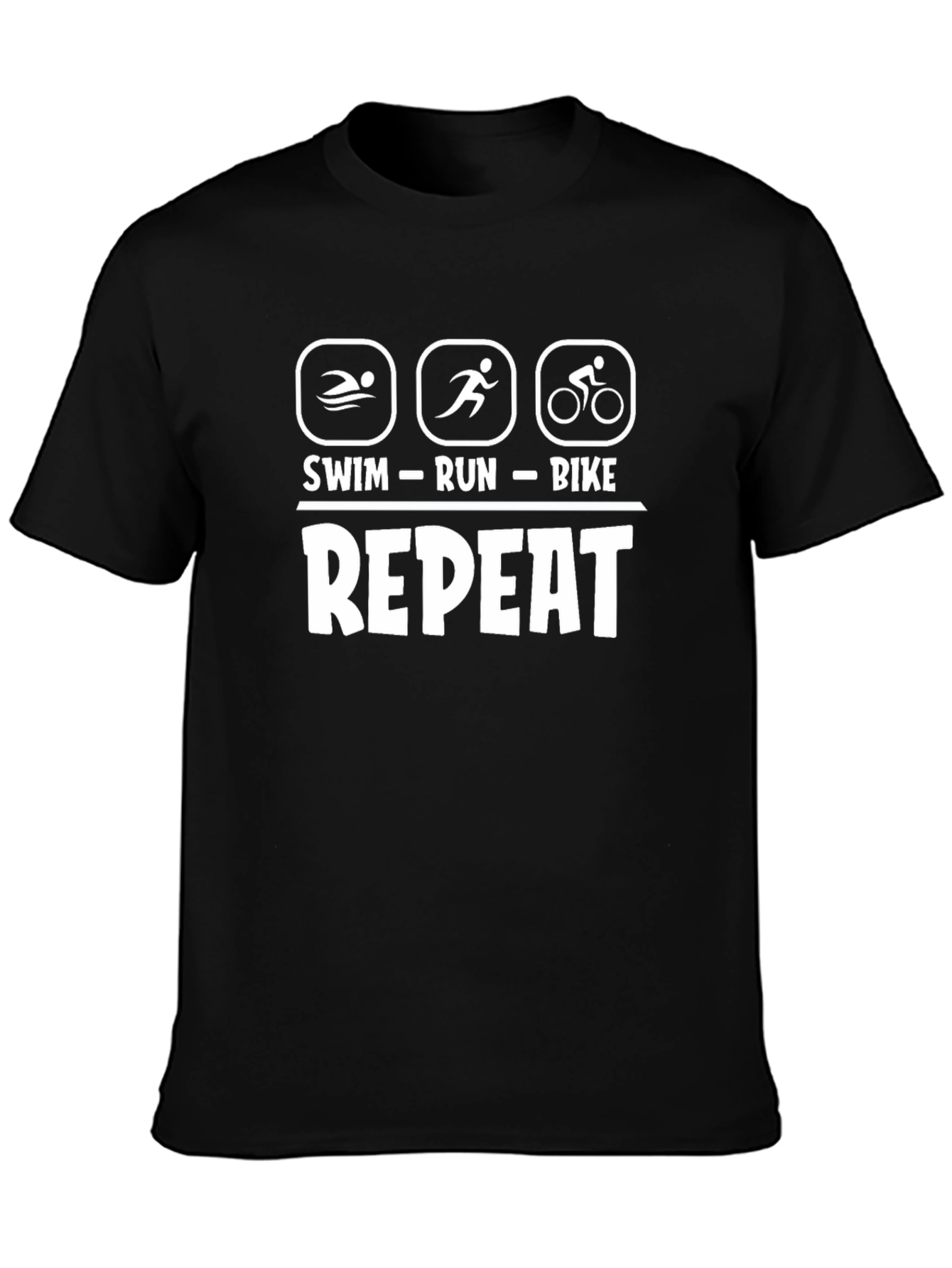 Triathlon Swim-Run-Bike Repeat Graphic Tee
