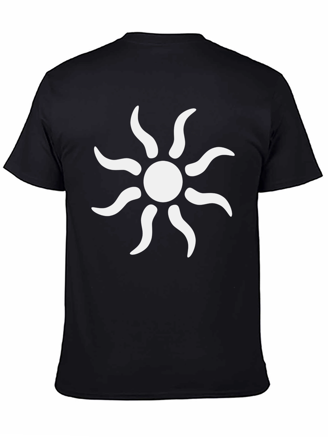 Abstract Sun Graphic Tee - Modern Style