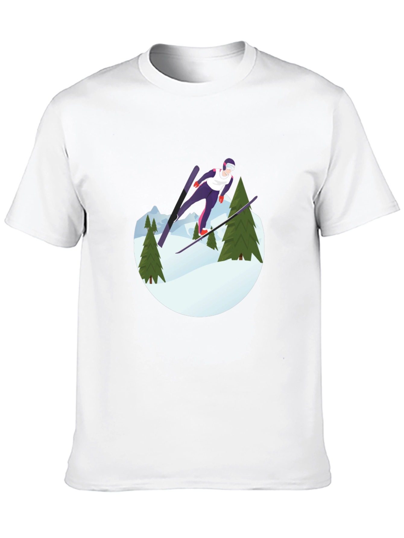 Ski Jumper Graphic Tee - Black Unisex Shirt