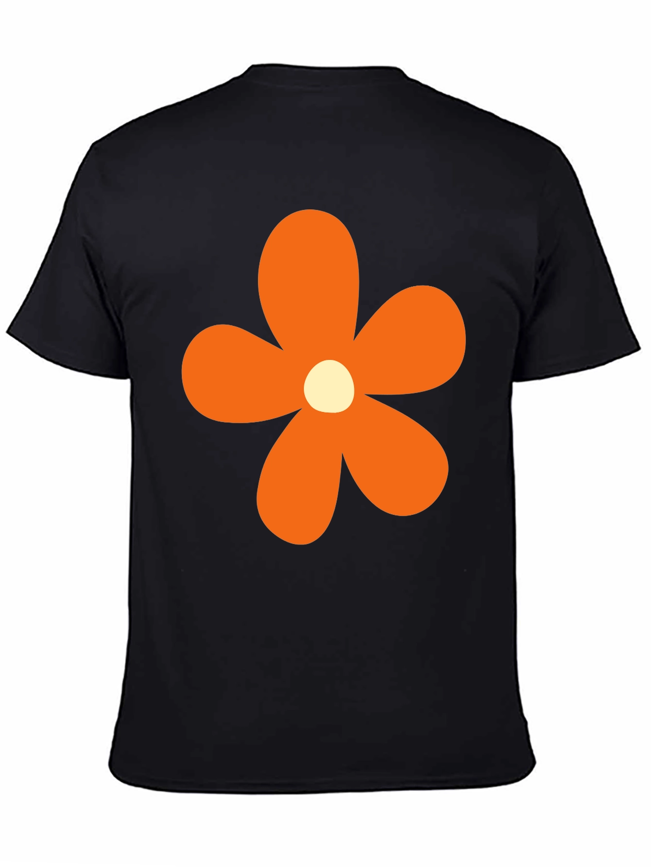Retro Flower Power T-Shirt - Black