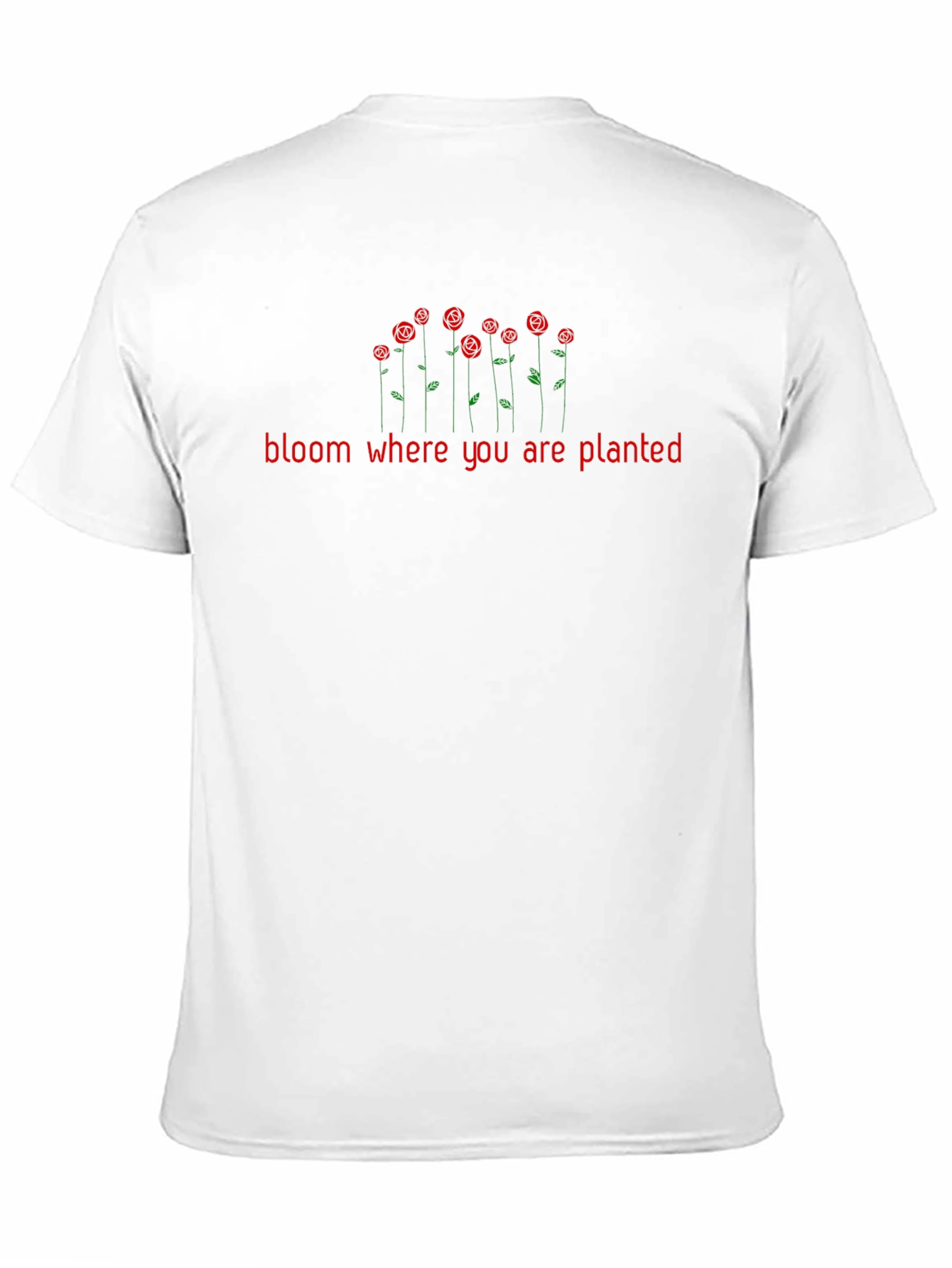 Bloom Where You Are Planted Black Tee