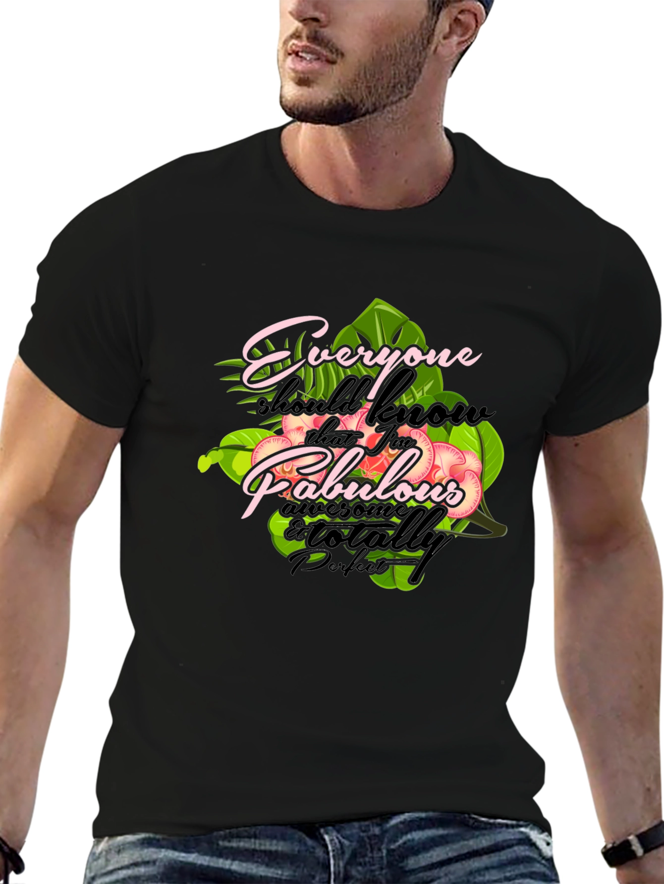 Fabulous Graphic Print Crewneck T-Shirt