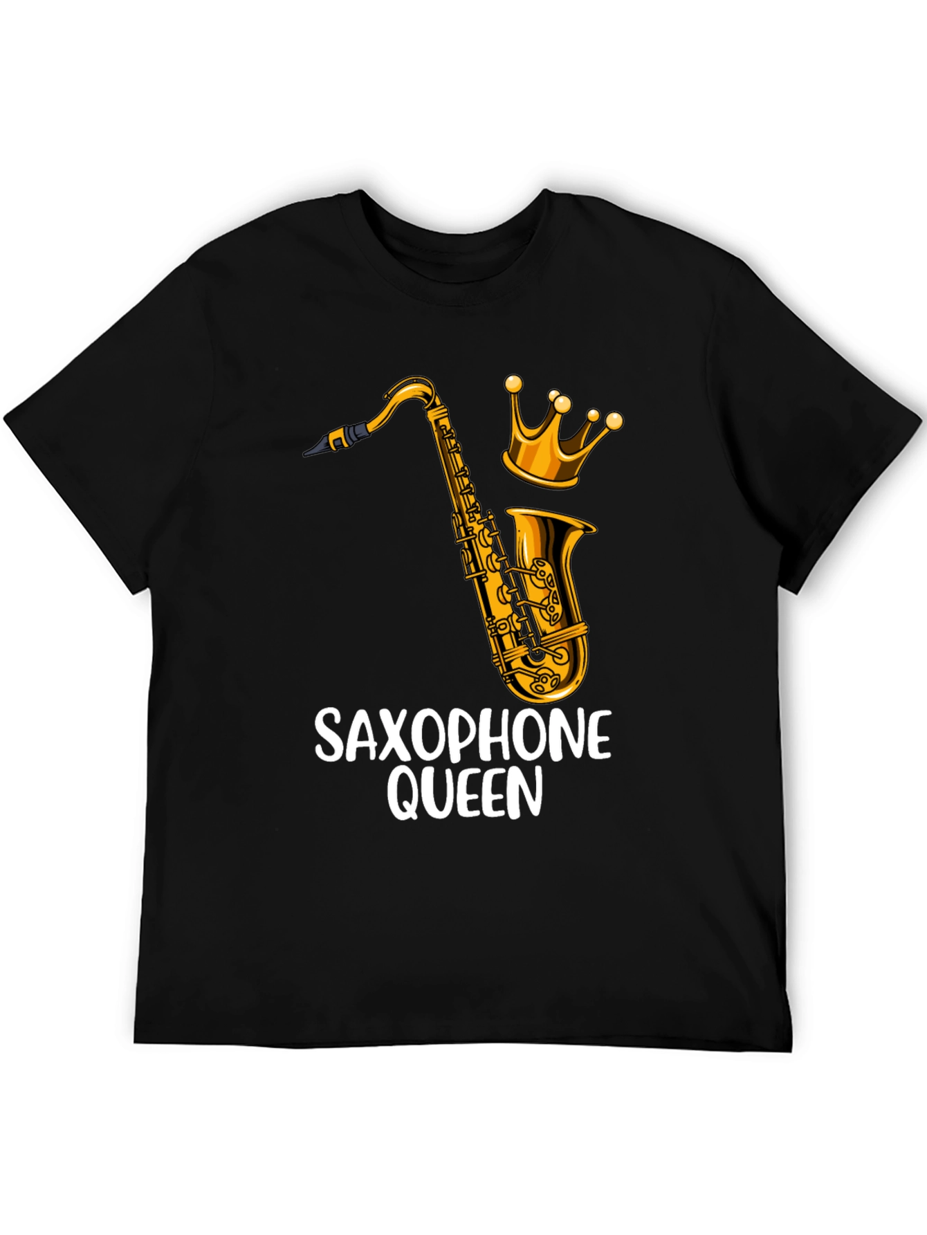Saxophone Queen Graphic Tee - Music Lover Shirt
