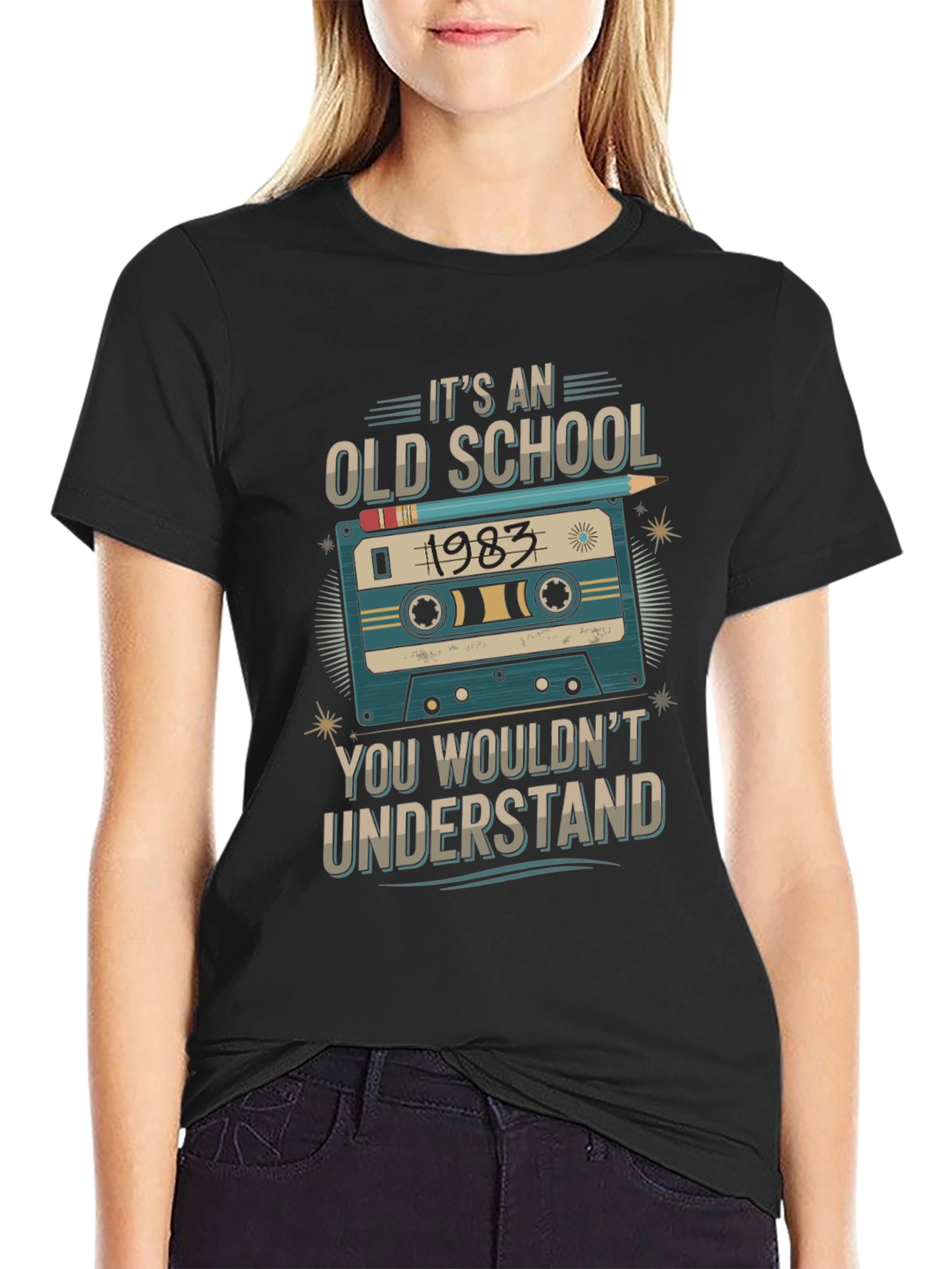 Old School 1983 Cassette Tape T-Shirt