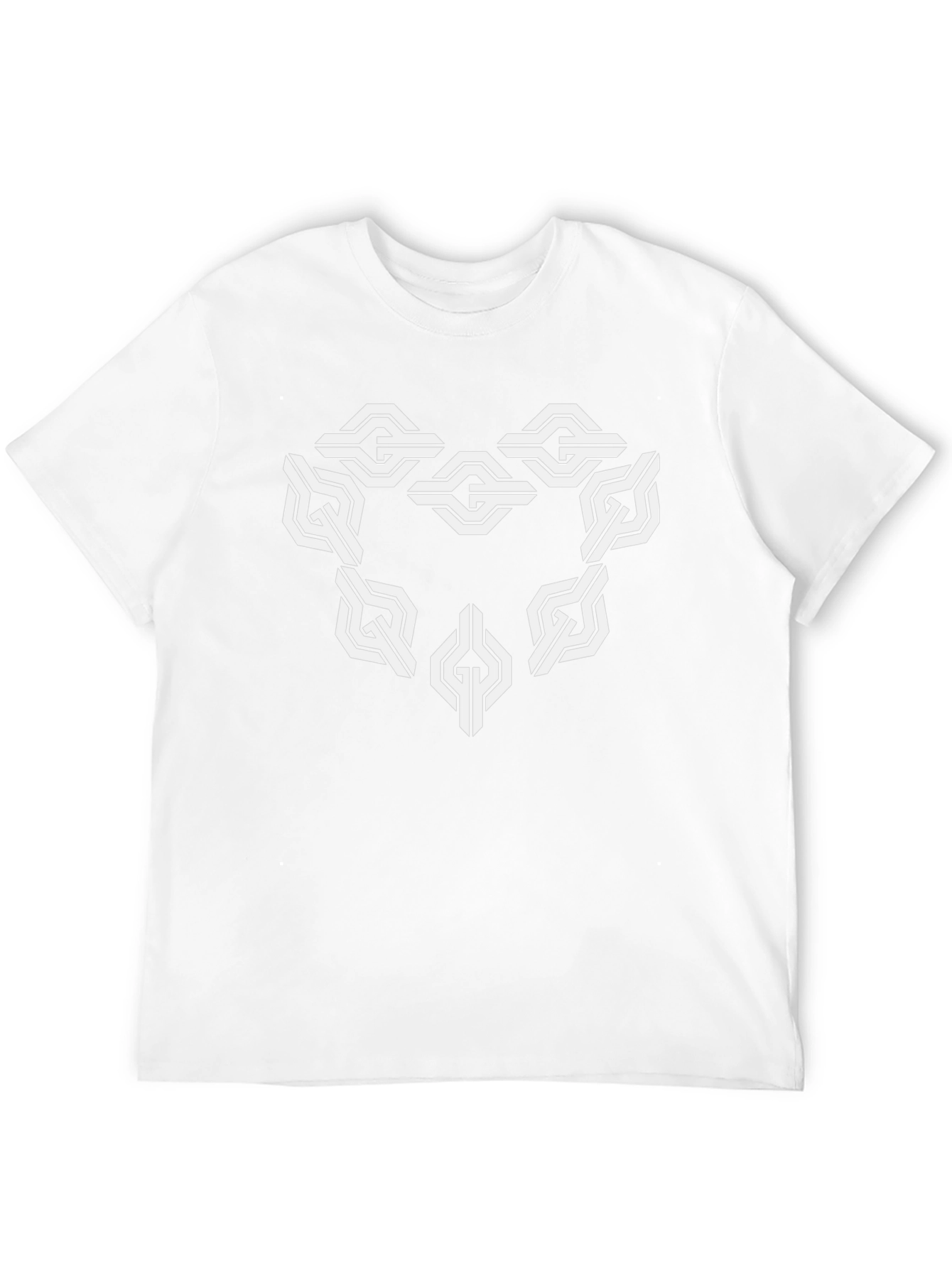 Geometric Knot Design Black T-Shirt