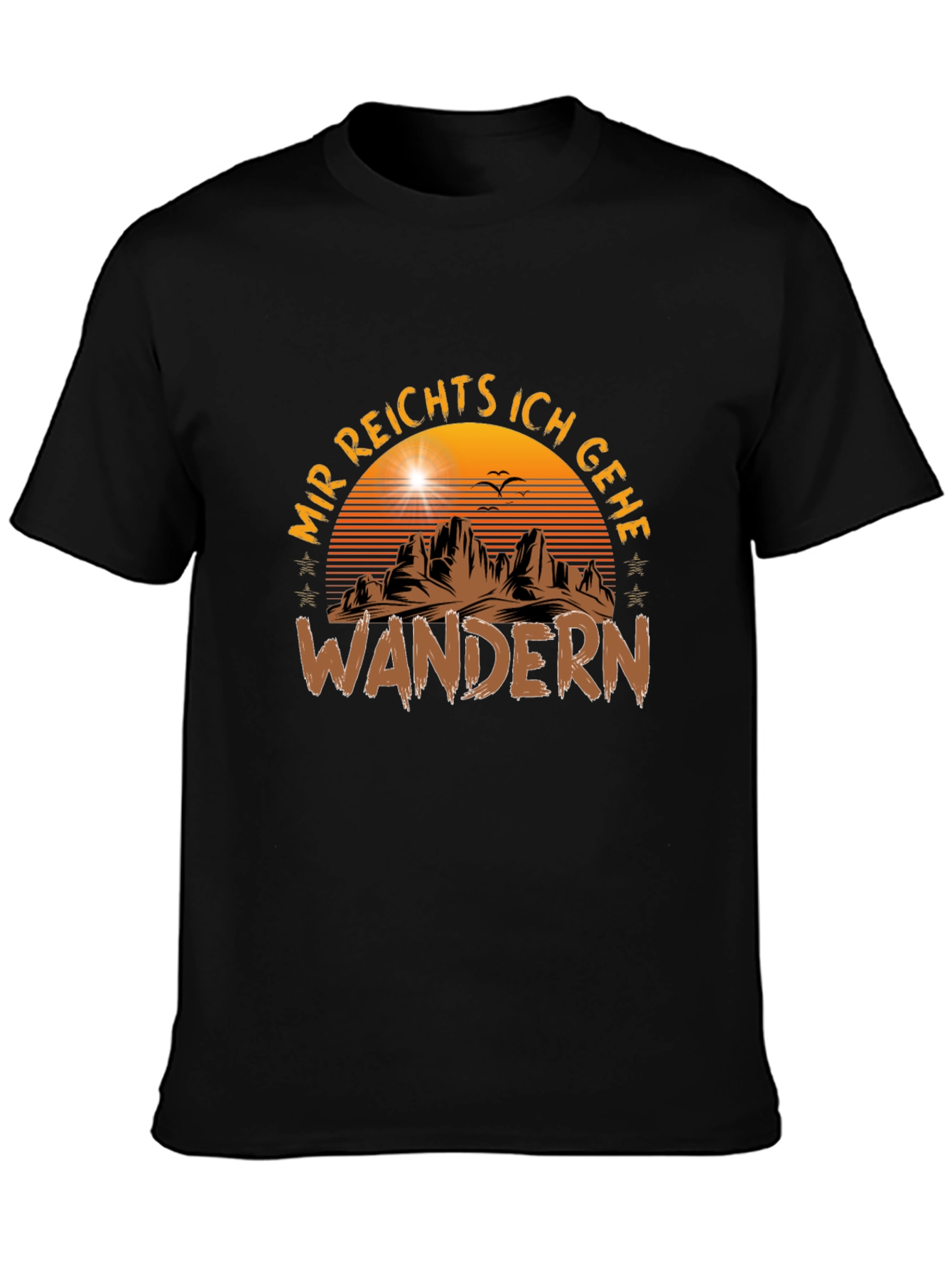 Mir Reichts Ich Gehe Wandern Black T-Shirt