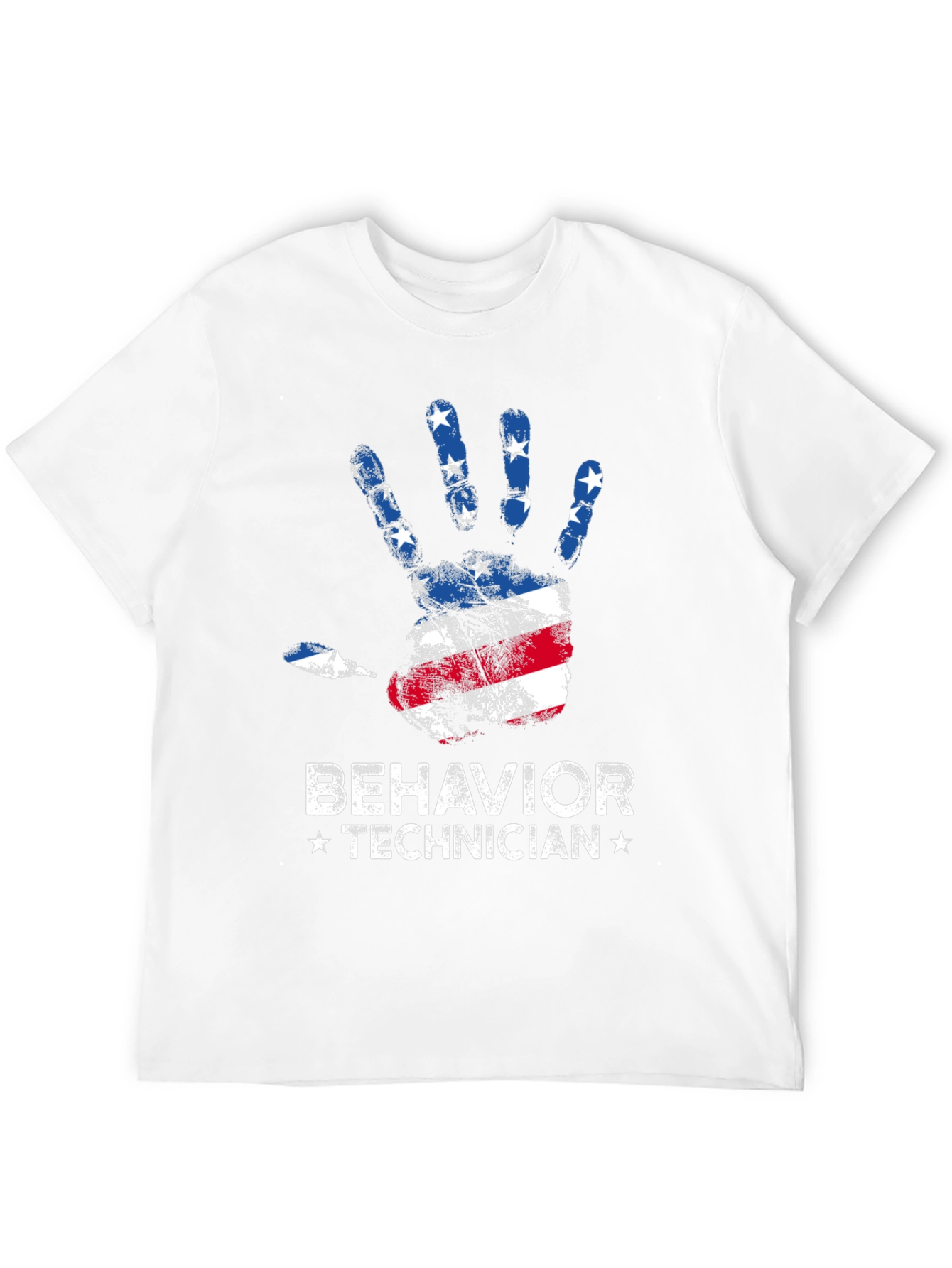 Behavior Technician American Flag Hand T-Shirt