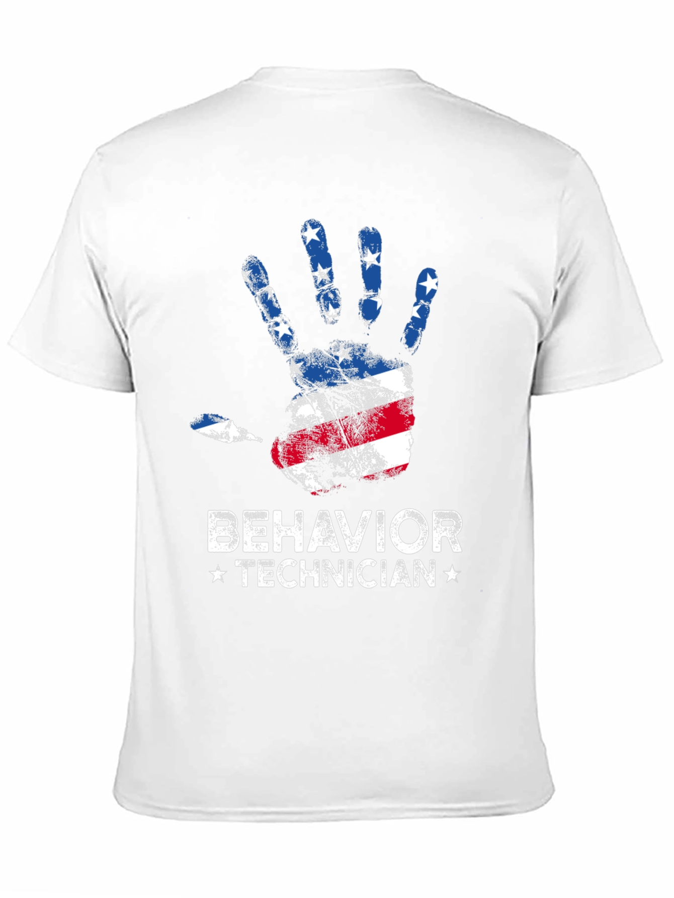 Behavior Technician American Flag Hand T-Shirt