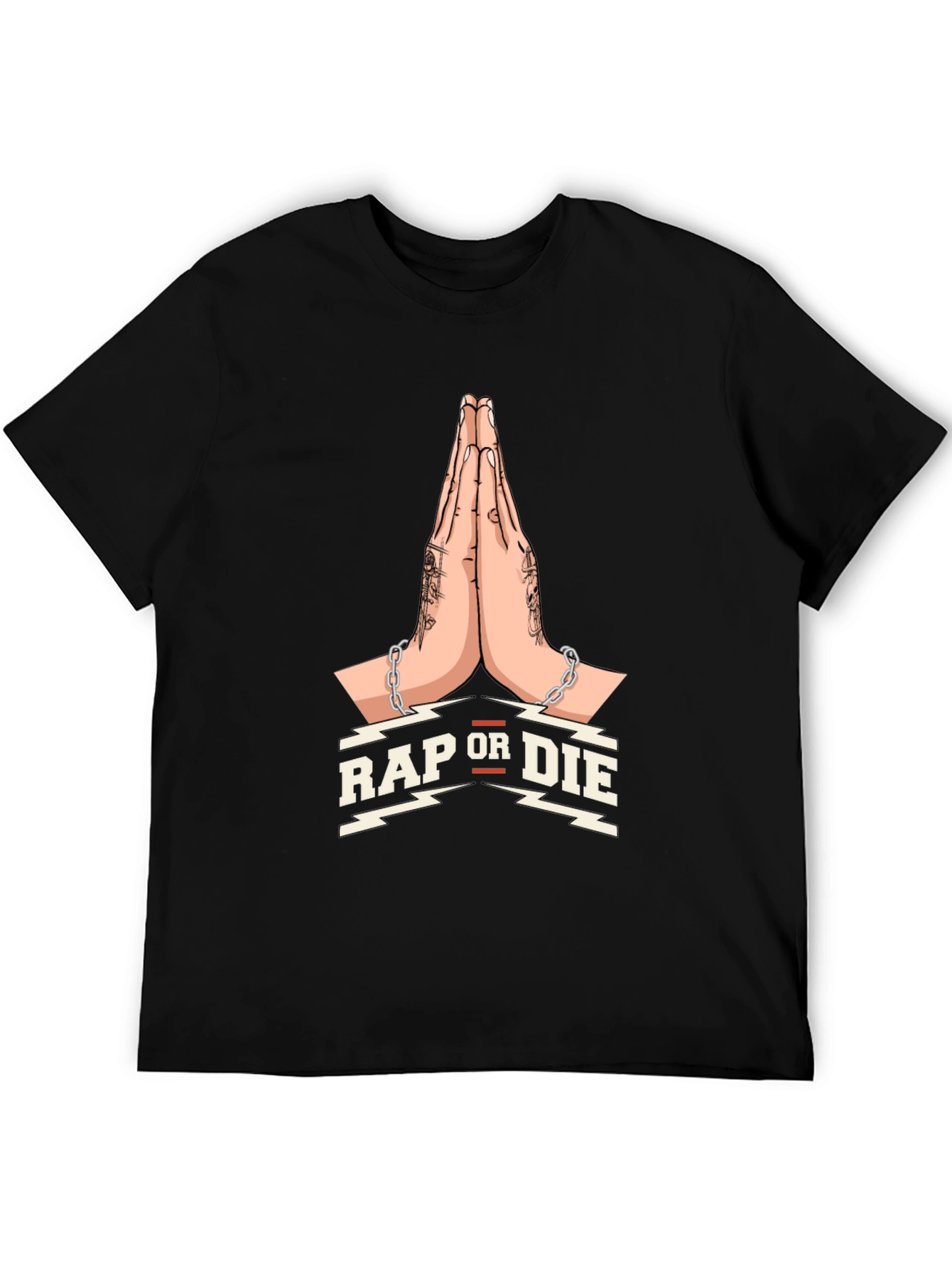Rap Or Die Graphic Print T-Shirt