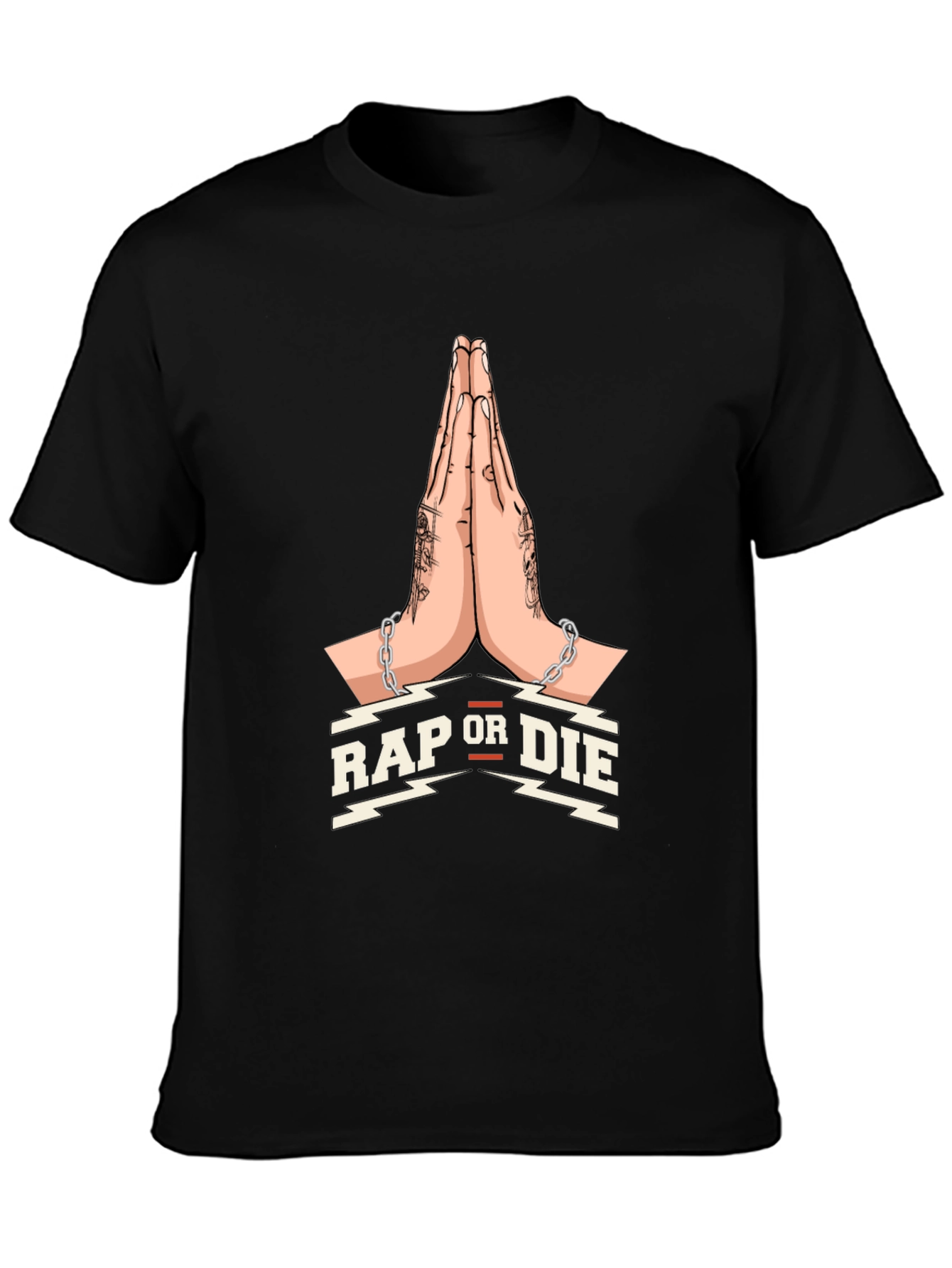 Rap Or Die Graphic Print T-Shirt