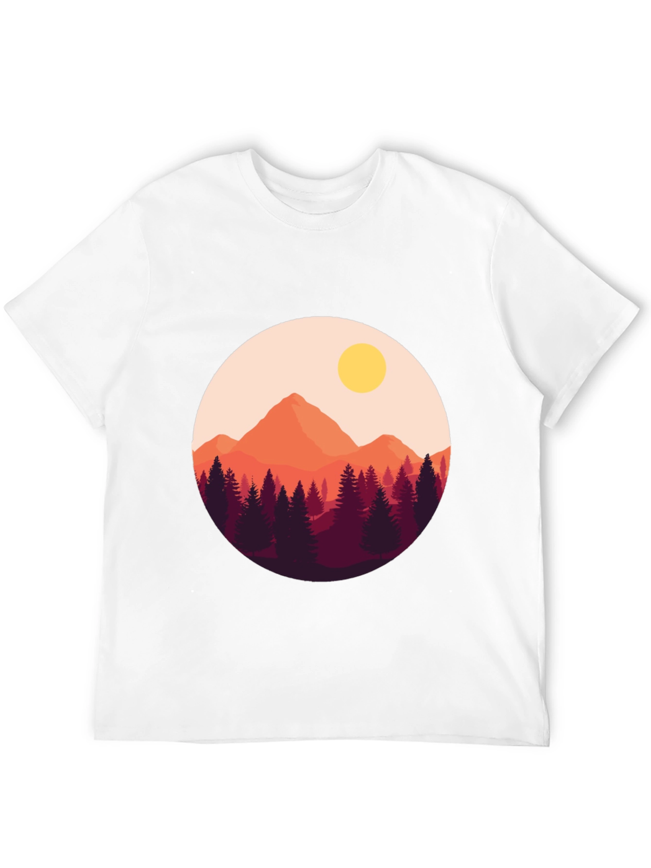 Mountain Sunset Graphic Tee - Nature Lovers T-Shirt
