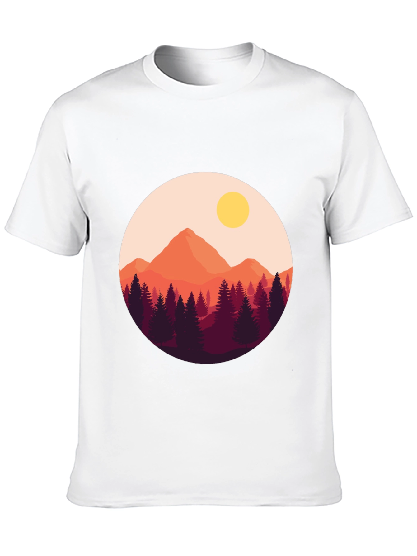 Mountain Sunset Graphic Tee - Nature Lovers T-Shirt