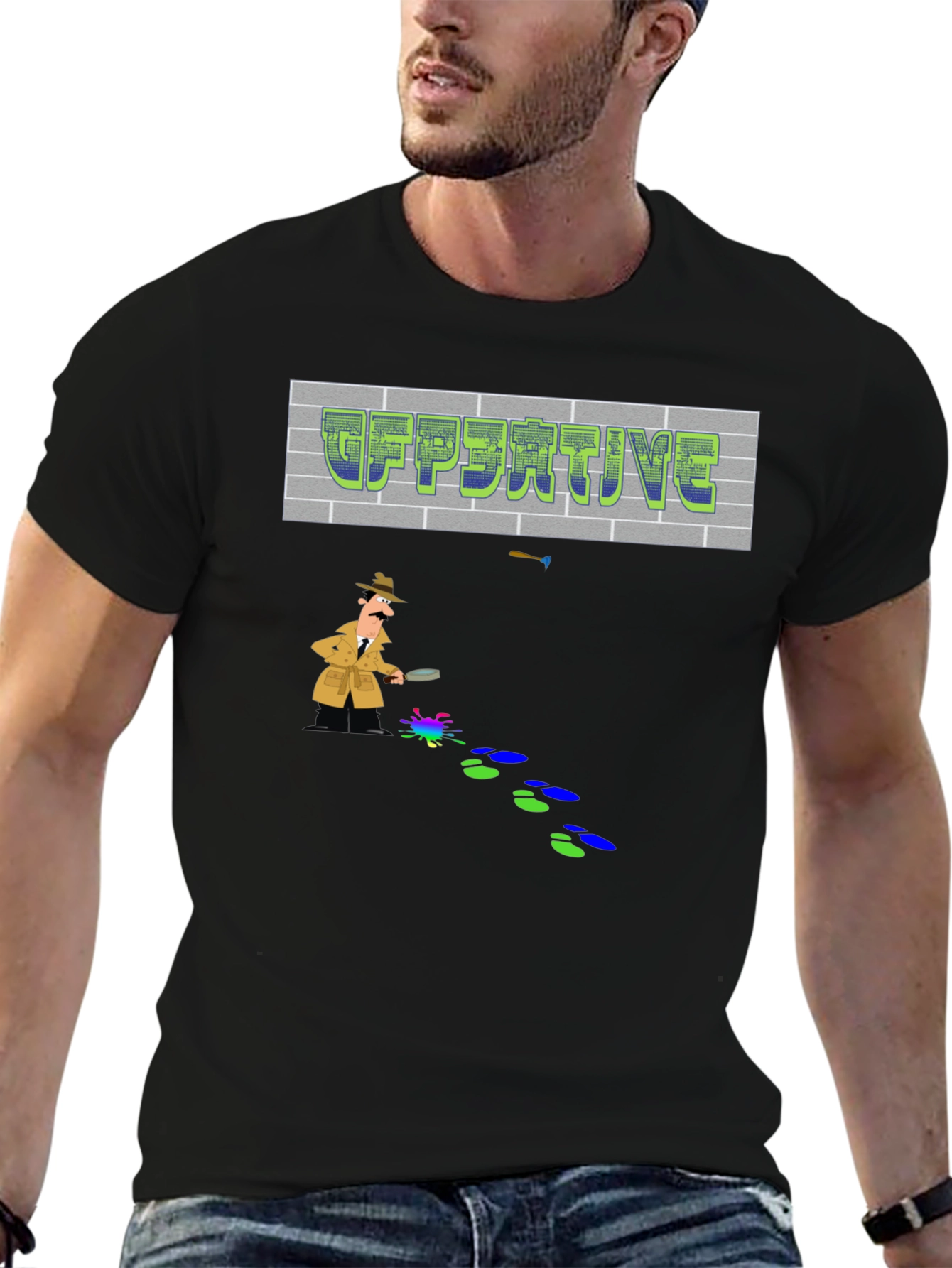 Detective Graphic T-Shirt - Solve the Style Mystery!