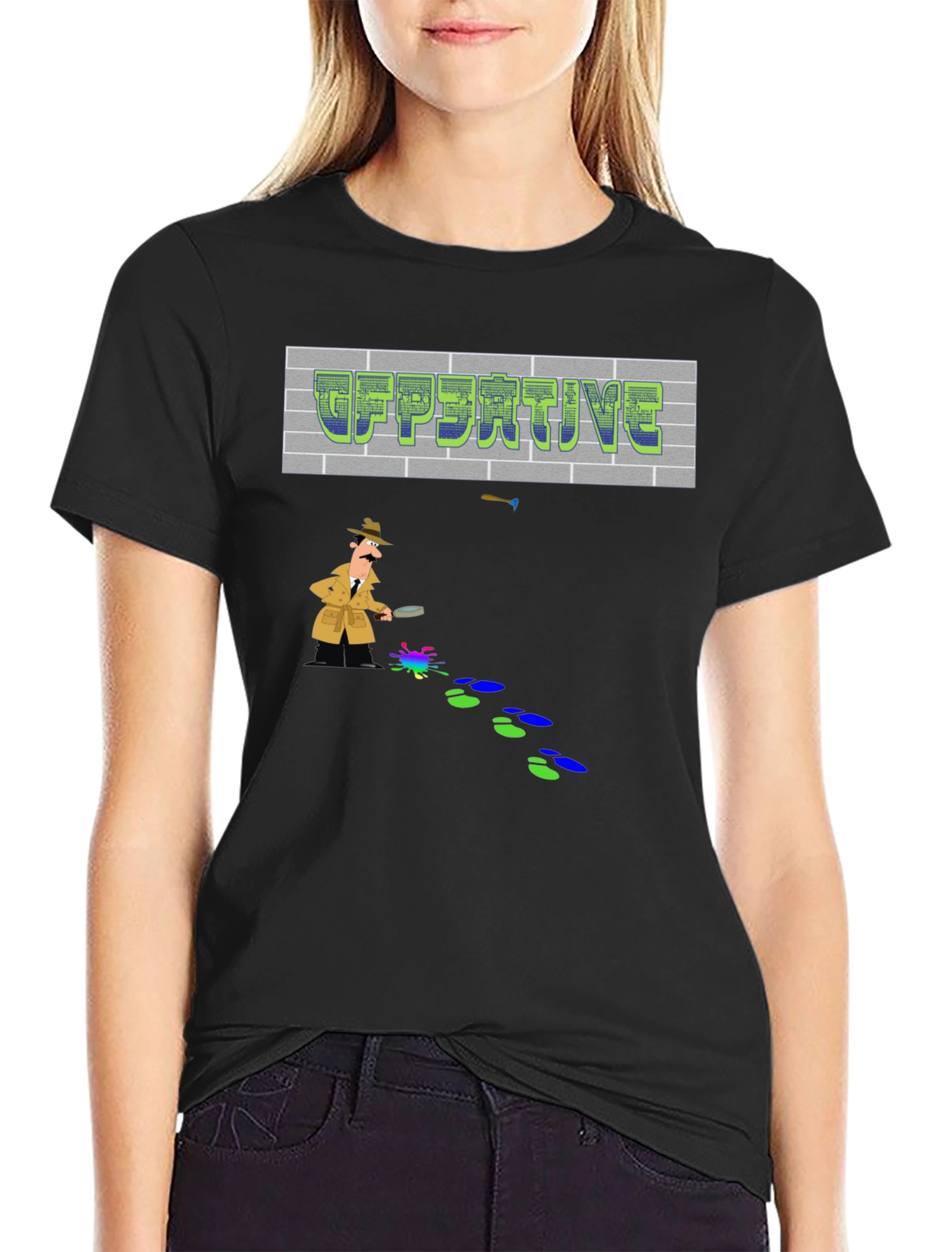 Detective Graphic T-Shirt - Solve the Style Mystery!