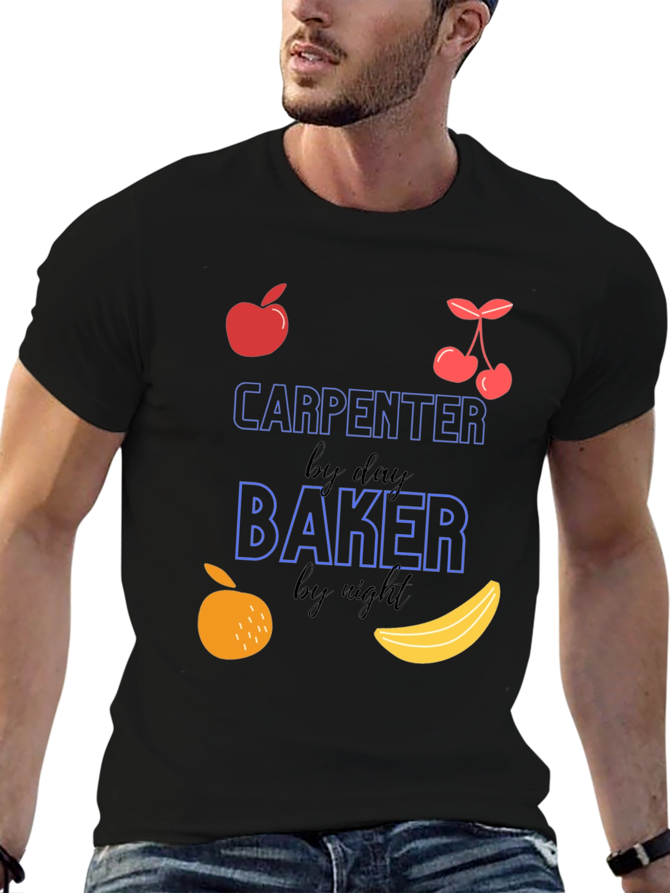 Carpenter by Day Baker by Night Graphic T-Shirt