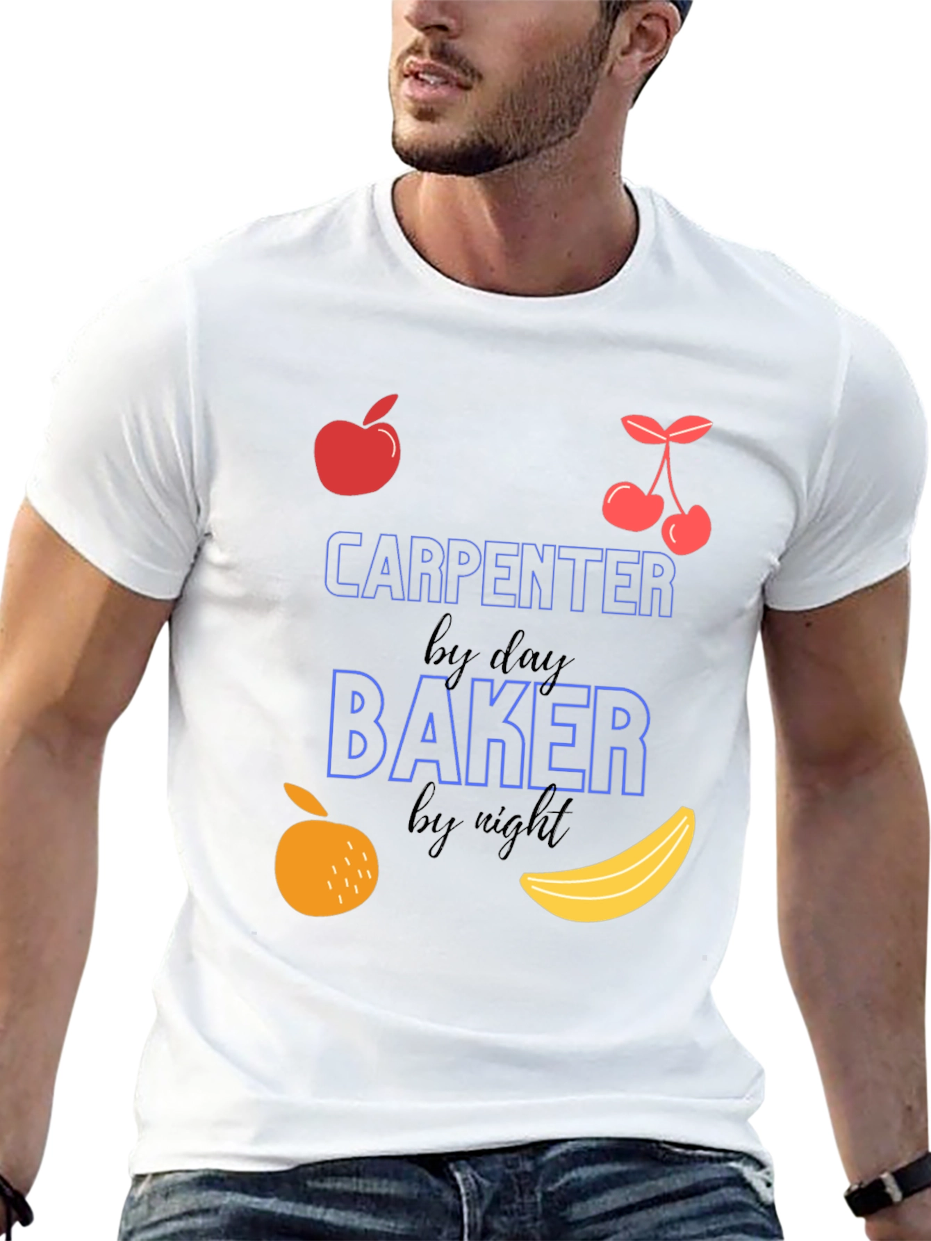 Carpenter by Day Baker by Night Graphic T-Shirt