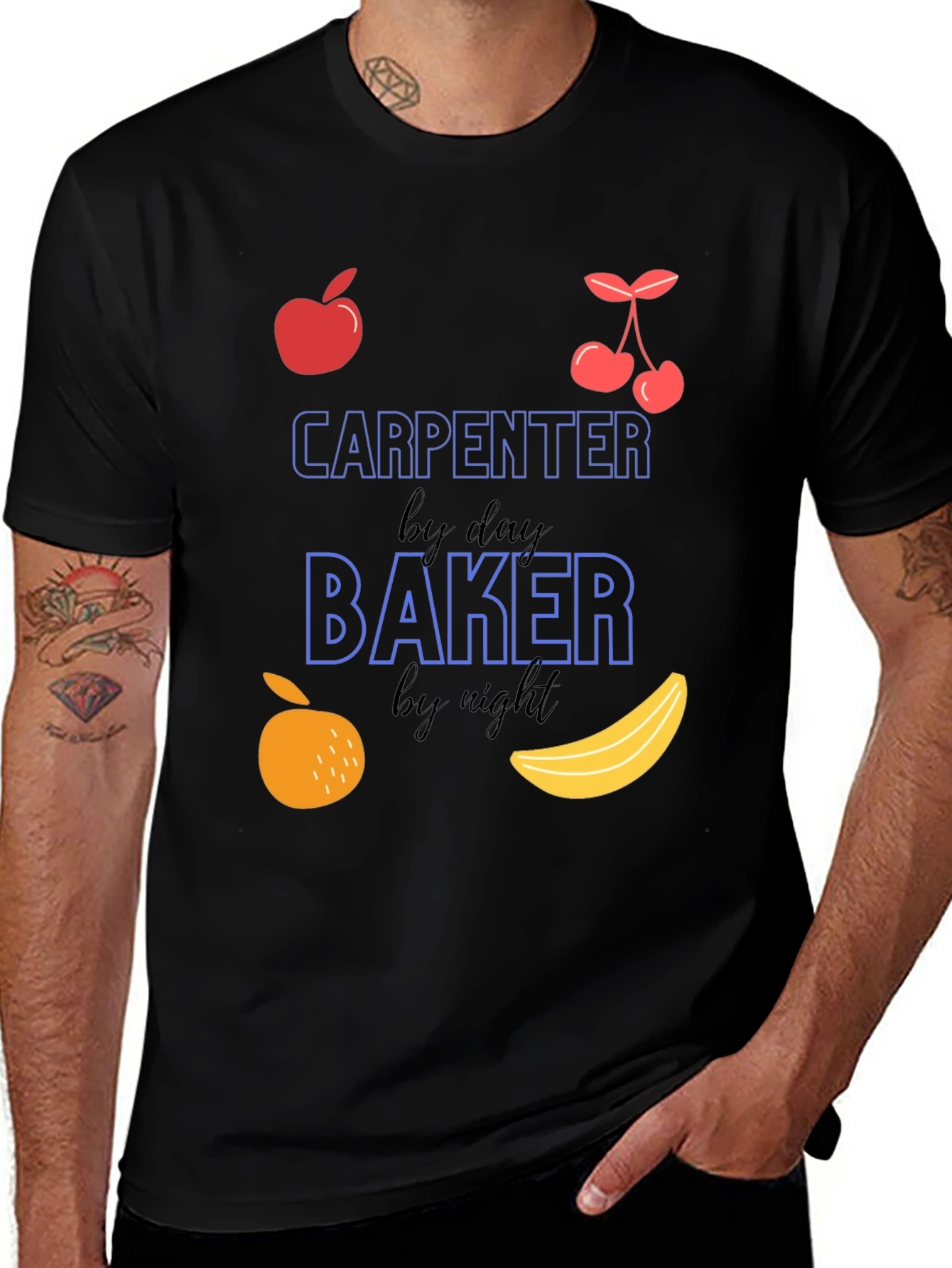 Carpenter by Day Baker by Night Graphic T-Shirt