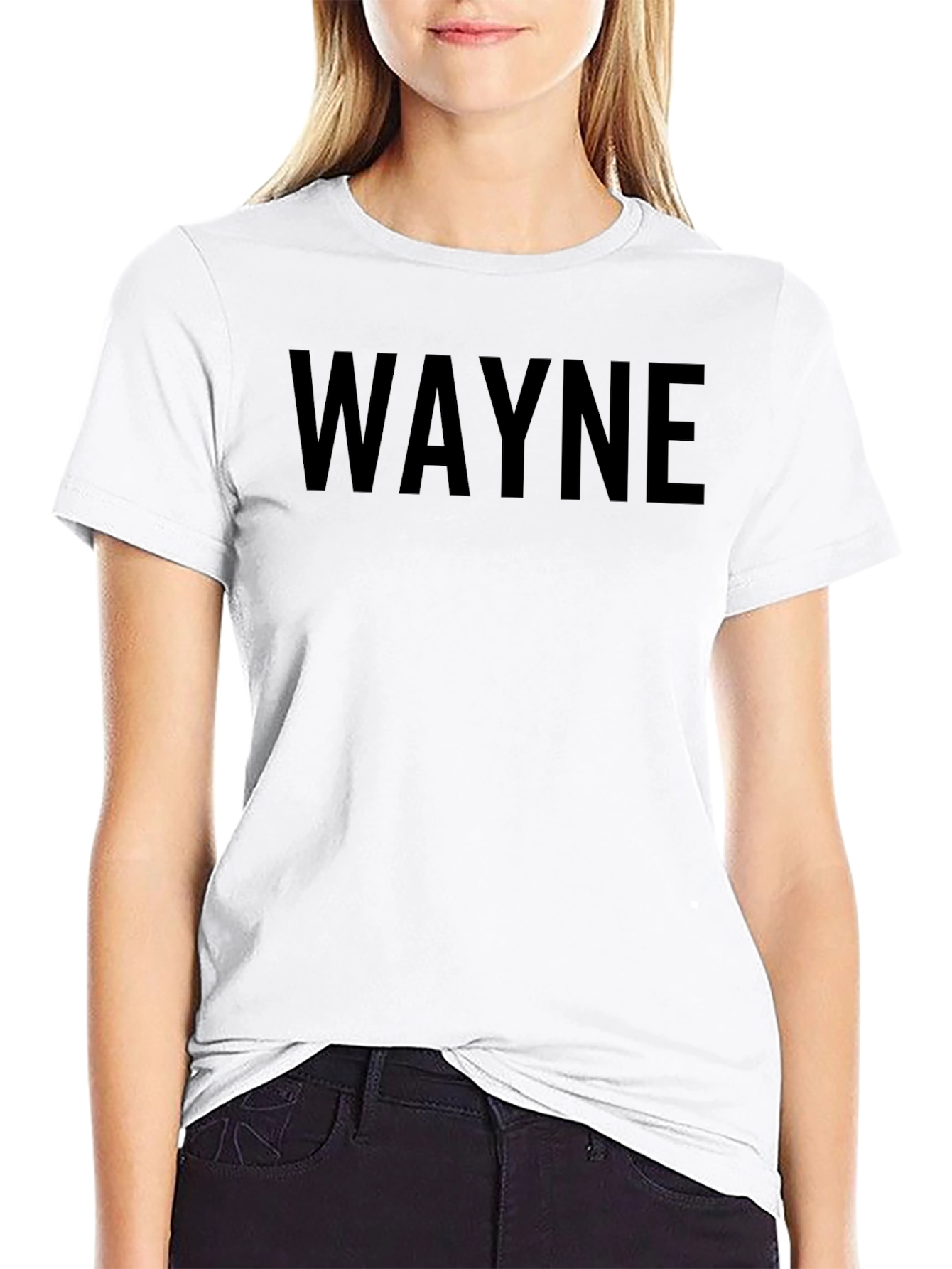 WAYNE Bold Text T-Shirt - Modern Casual Tee
