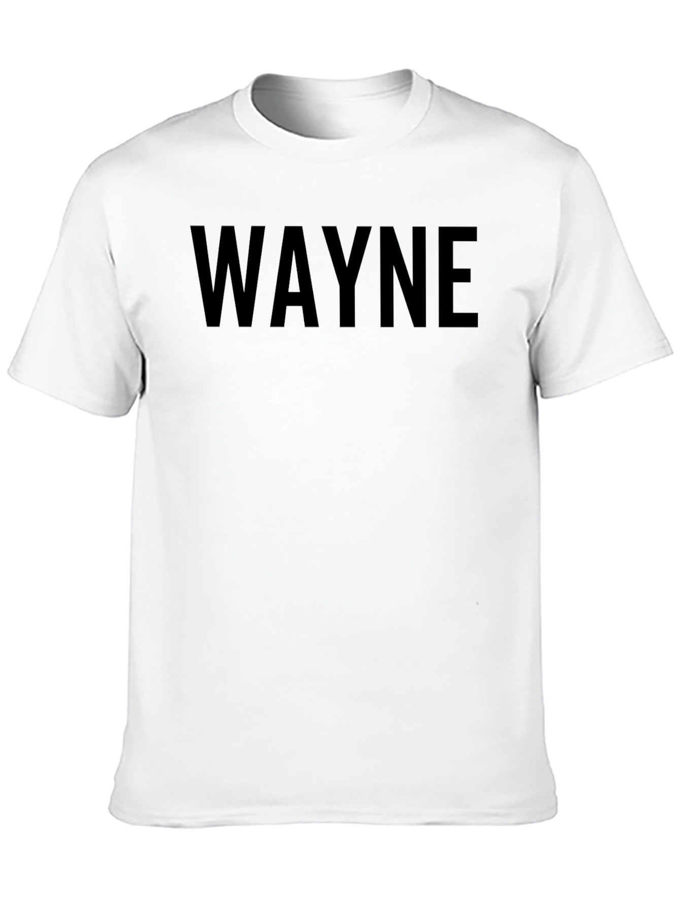 WAYNE Bold Text T-Shirt - Modern Casual Tee