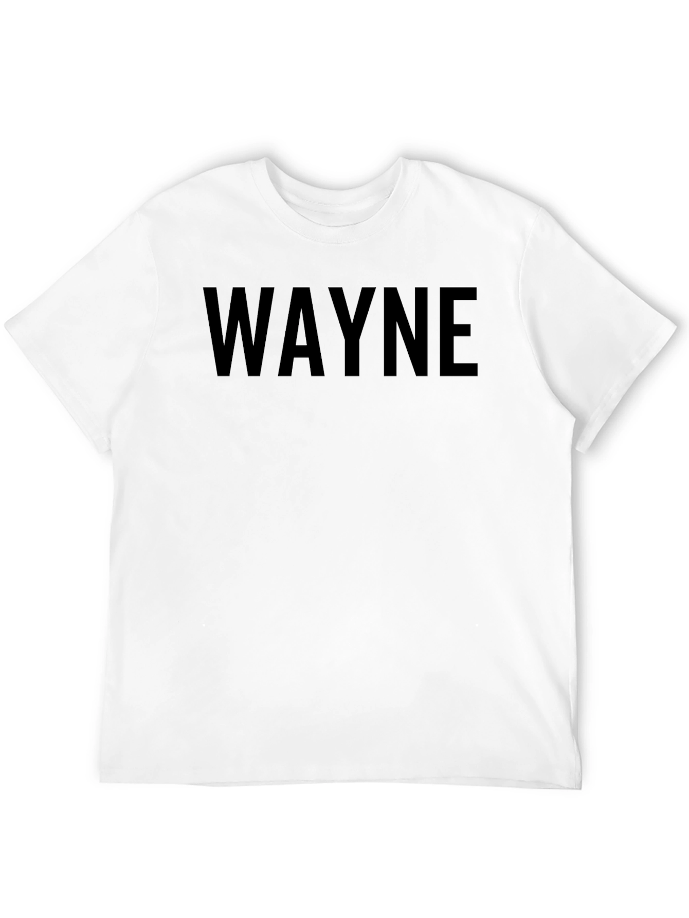 WAYNE Bold Text T-Shirt - Modern Casual Tee