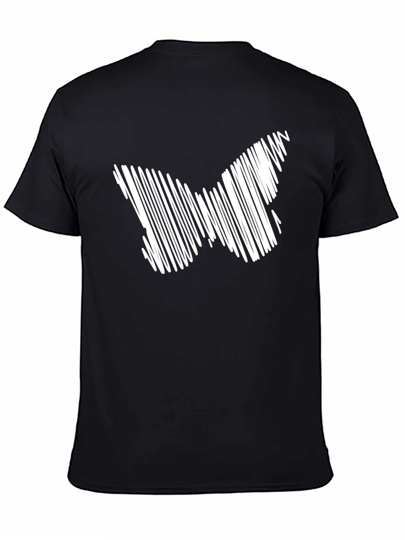 Abstract Butterfly Graphic Black T-Shirt