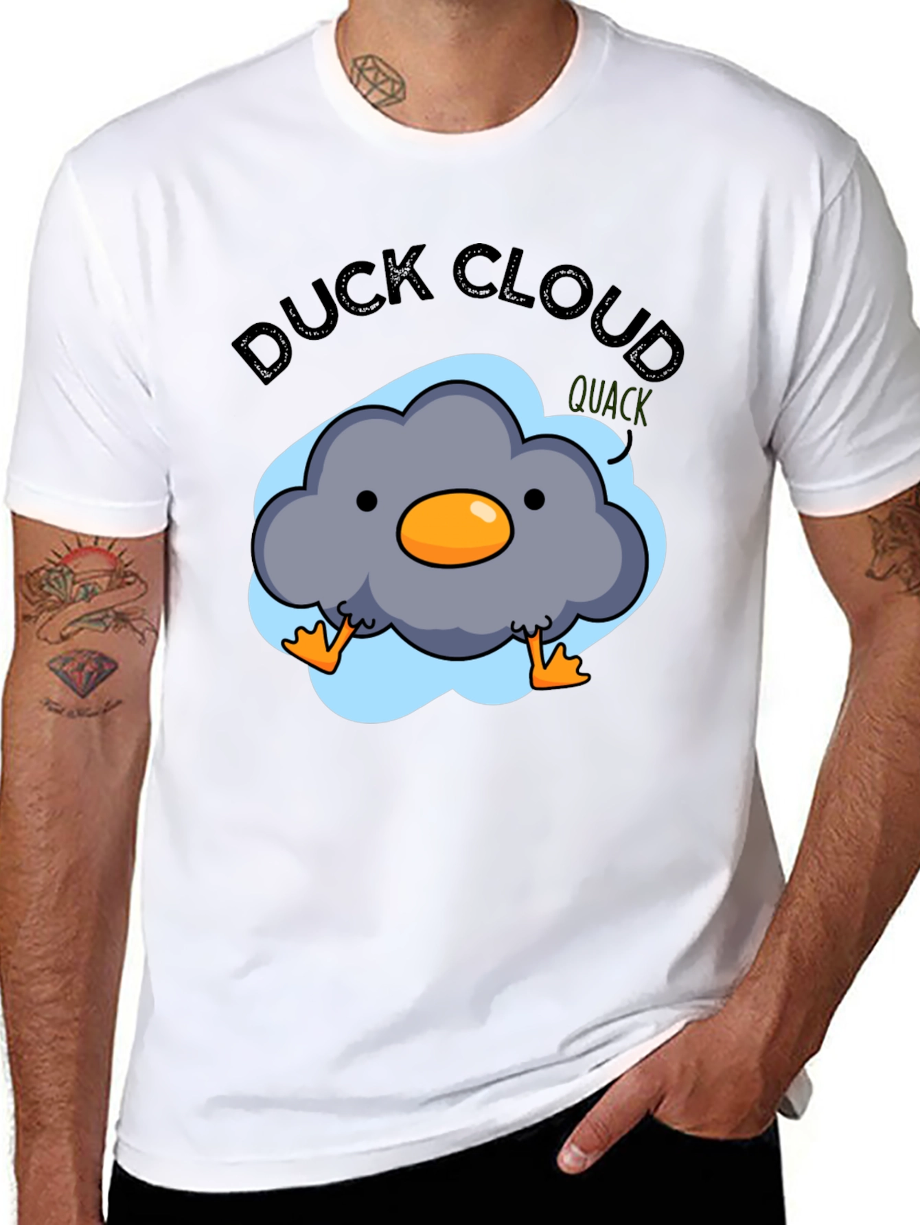 Duck Cloud T-Shirt - Funny Cartoon Graphic Tee