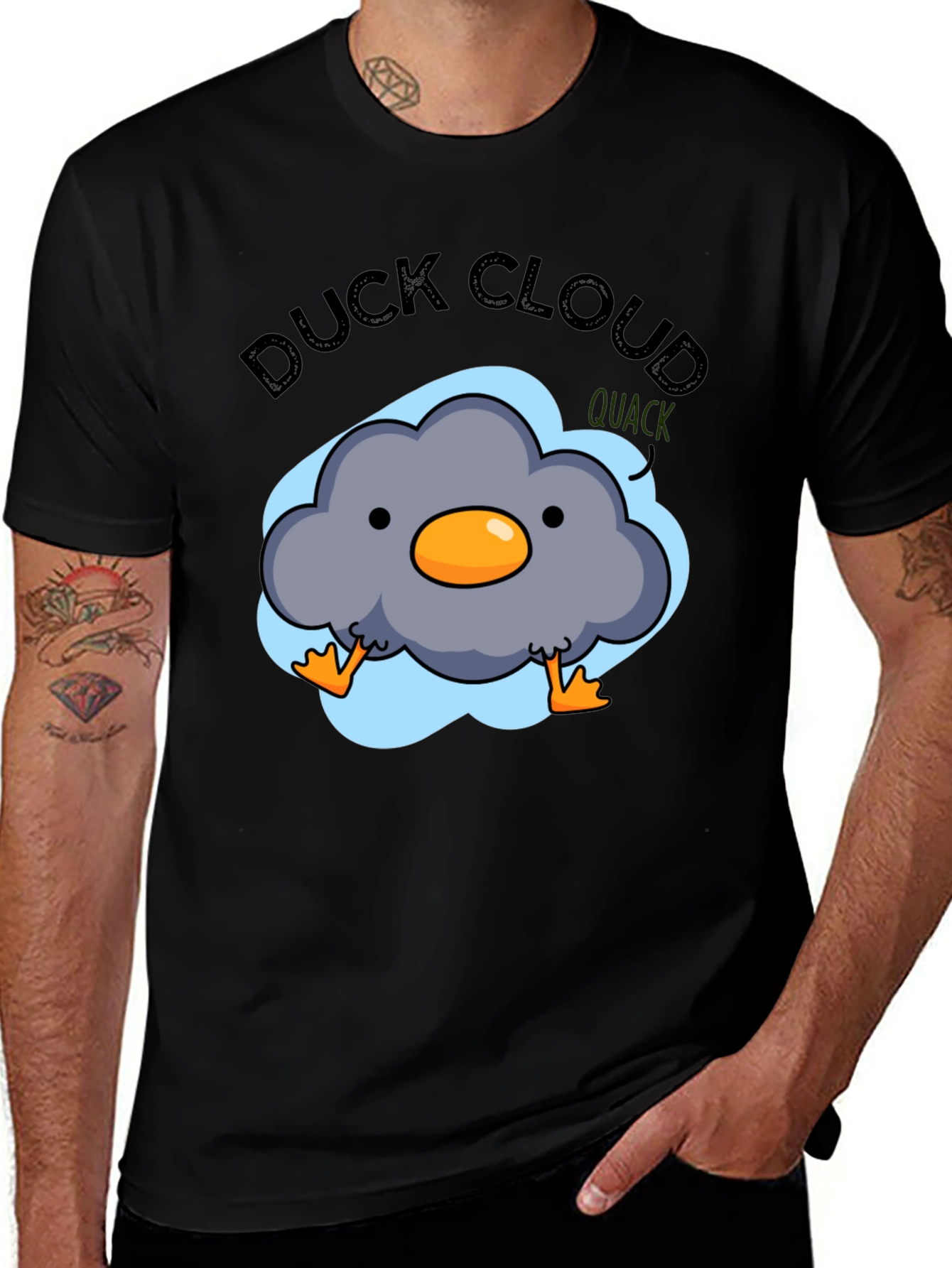 Duck Cloud T-Shirt - Funny Cartoon Graphic Tee