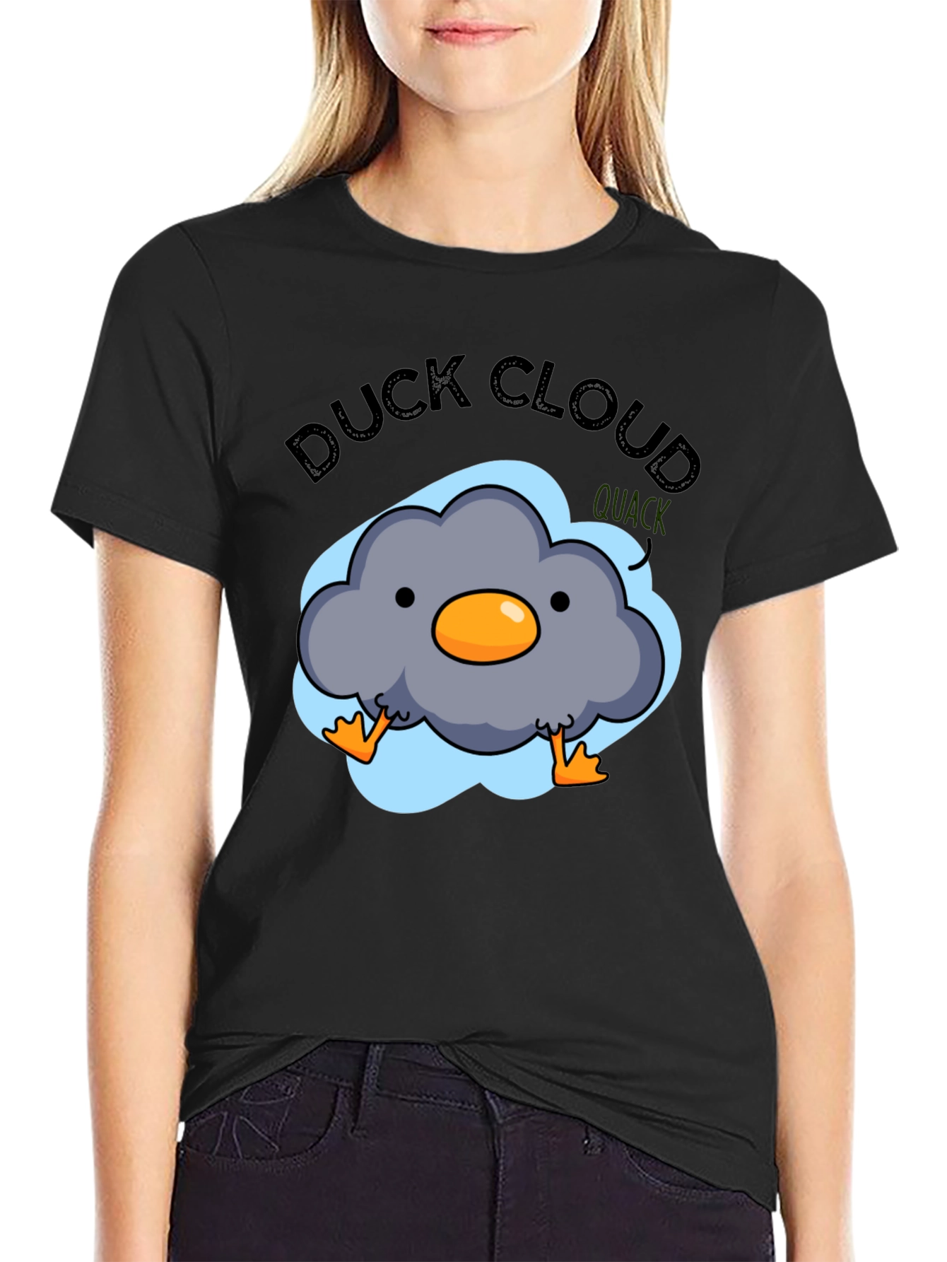 Duck Cloud T-Shirt - Funny Cartoon Graphic Tee