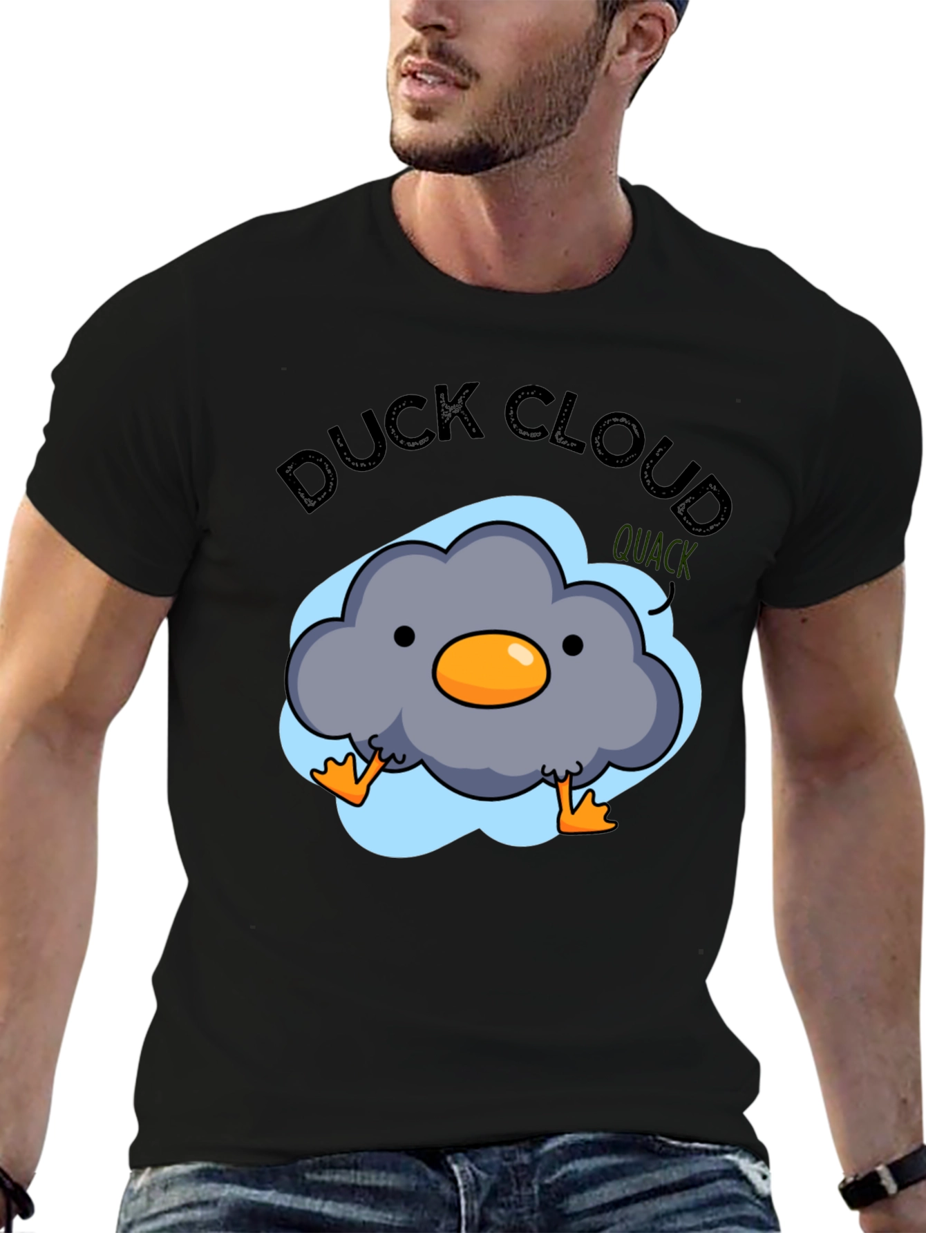 Duck Cloud T-Shirt - Funny Cartoon Graphic Tee