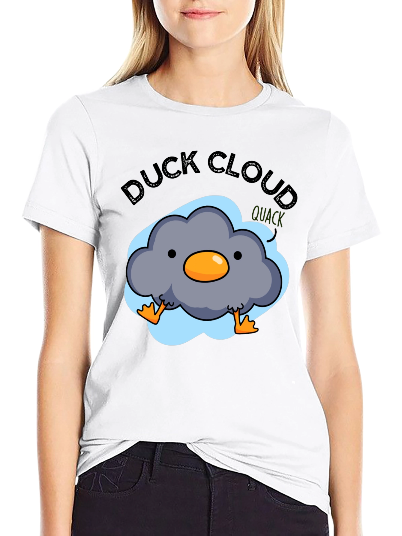 Duck Cloud T-Shirt - Funny Cartoon Graphic Tee