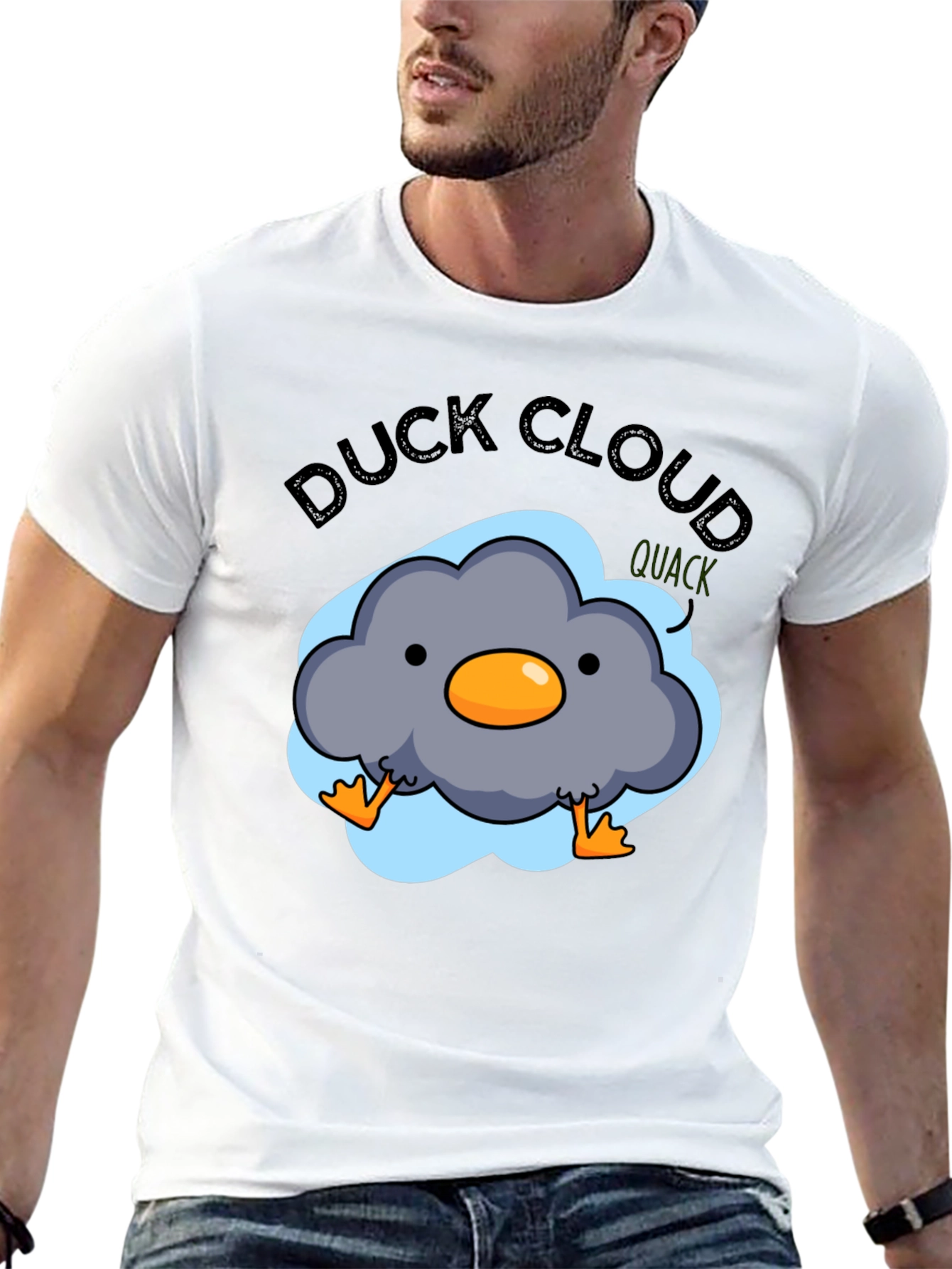 Duck Cloud T-Shirt - Funny Cartoon Graphic Tee