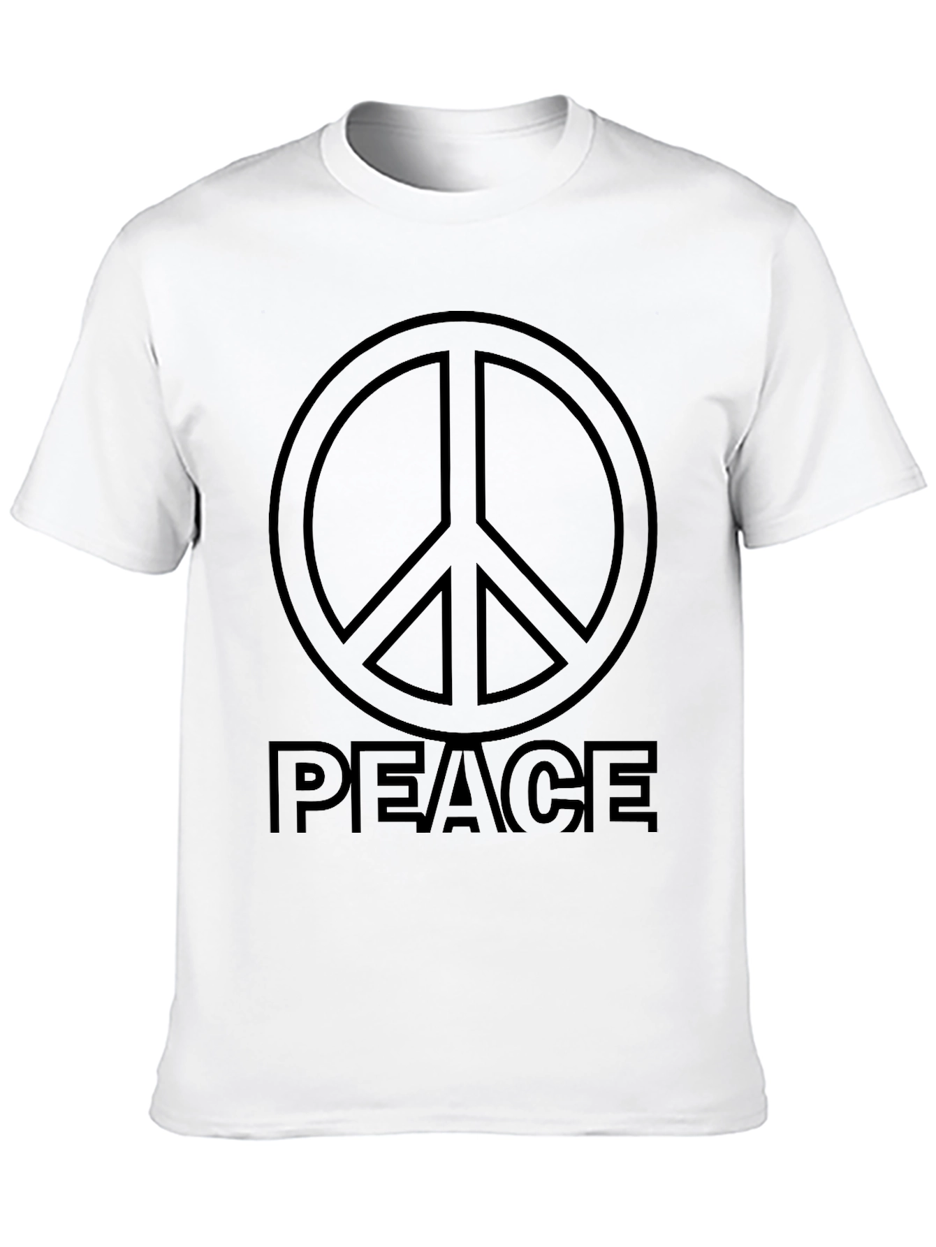 Peace Sign Graphic Black T-Shirt