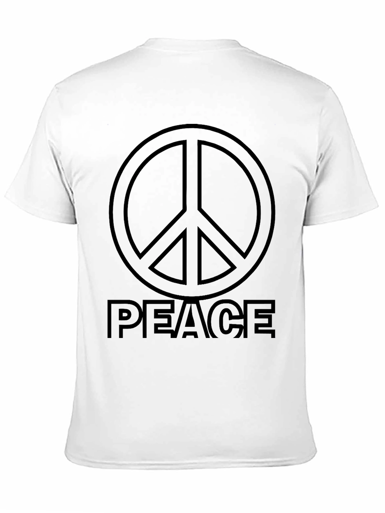 Peace Sign Graphic Black T-Shirt
