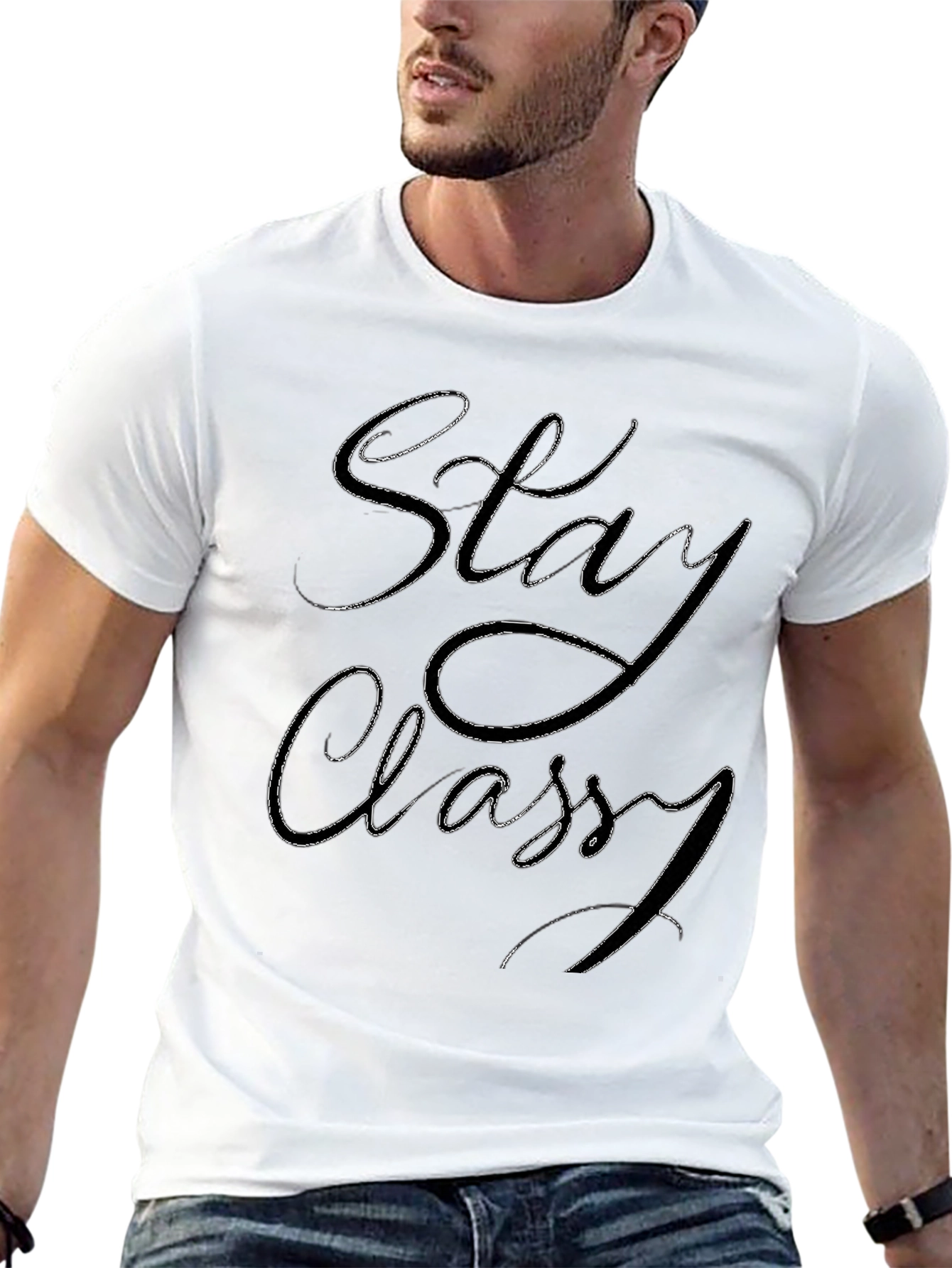 Stay Classy Black Graphic Tee - Stylish Casual Wear